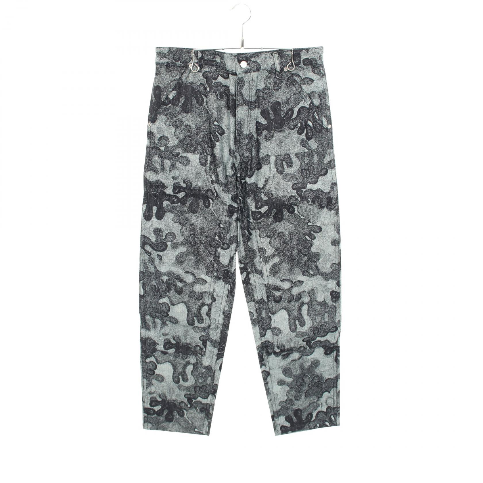 【10%OFFクーポン 7/21 10時~7/26 9:59】ディオール Dior Christian Dior × PETER DOIG 総柄 デニムパンツ 衣料品 ボトムス コットン ブラック系 / グレー系 183D022A5340 【中古】|RECLO(リクロ)店