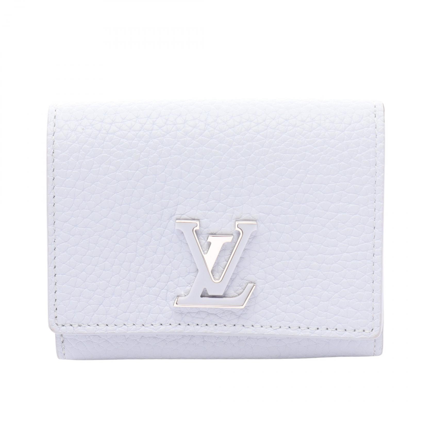 【10%OFFクーポン 7/21 10時~7/26 9:59】ルイ・ヴィトン LOUIS VUITTON ポルトフォイユ カプシーヌ タイニー 二つ折り財布 財布 レザー ブルー系 【中古】|RECLO(リクロ)店