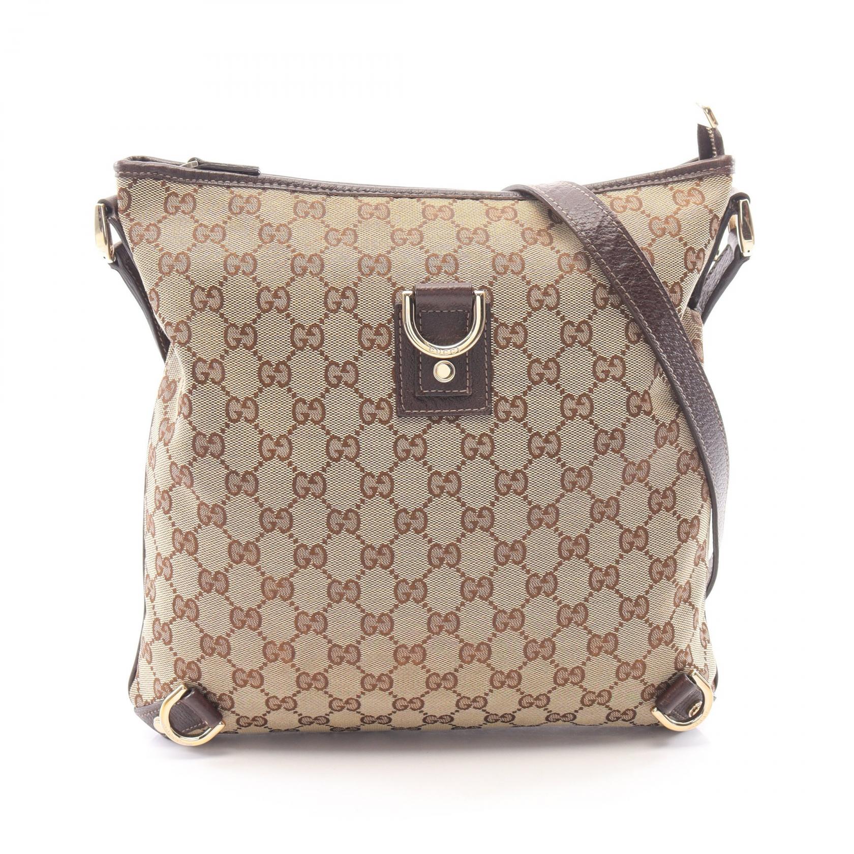 【全品ポイント11倍｜7/30 0:00-23:59】グッチ GUCCI アビー GGキャンバス ショルダーバッグ バッグ キャンバス レザー ベージュ系 / ブラウン系 131326 【中古】｜RECLO（リクロ）店
