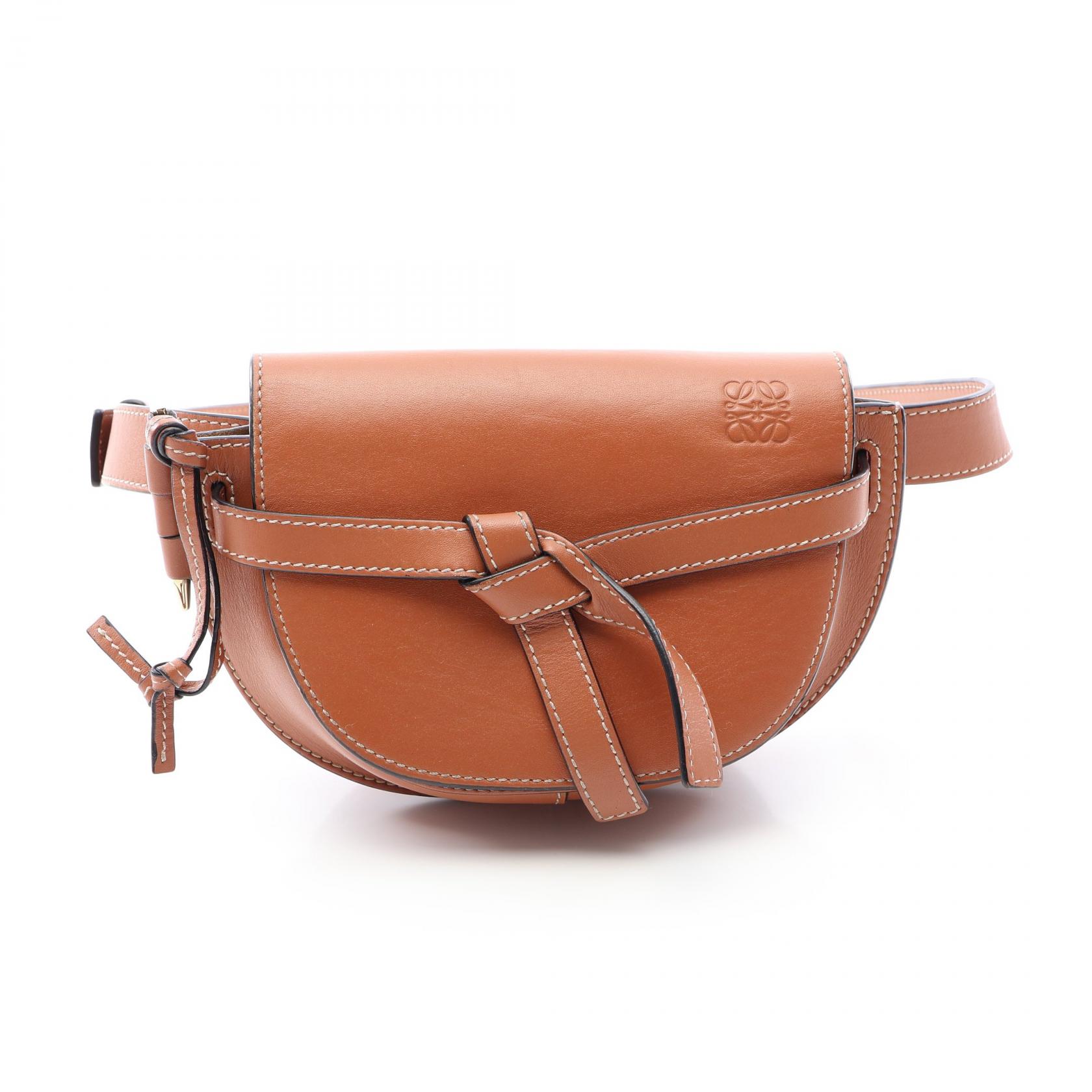 ロエベ LOEWE ゲートバムバッグ ウエストバッグ ボディバッグ バッグ レザー ブラウン系 【中古】｜RECLO（リクロ）店