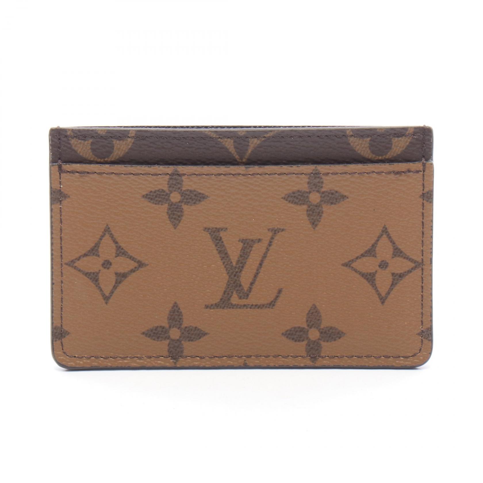 【10%OFFクーポン 7/21 10時～7/26 9:59】ルイ・ヴィトン LOUIS VUITTON ポルト カルト サーンプル カードケース アクセサリー キャンバス PVC モノグラム・リバース ブラウン系 M69161 【中古】｜RECLO（リクロ）店