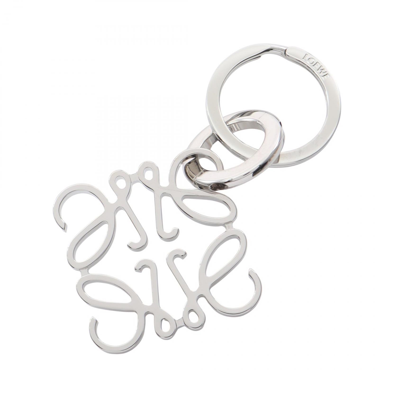 ロエベ LOEWE アナグラム キーリング チャーム アクセサリー メタル シルバー系 111.25.2039230 【新品】｜RECLO（リクロ）店