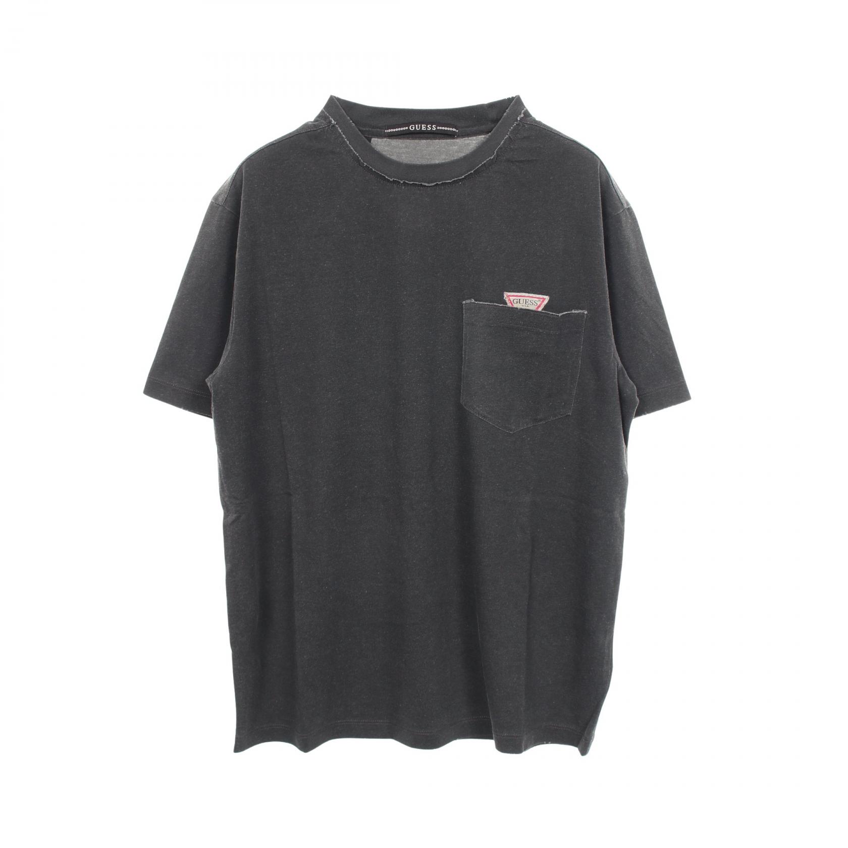 ゲス Guess ロゴ ポケット付き ダメージ加工 半袖Tシャツ 衣料品 トップス コットン グレー系 MQ2K7441M 【新品】｜RECLO（リクロ）店