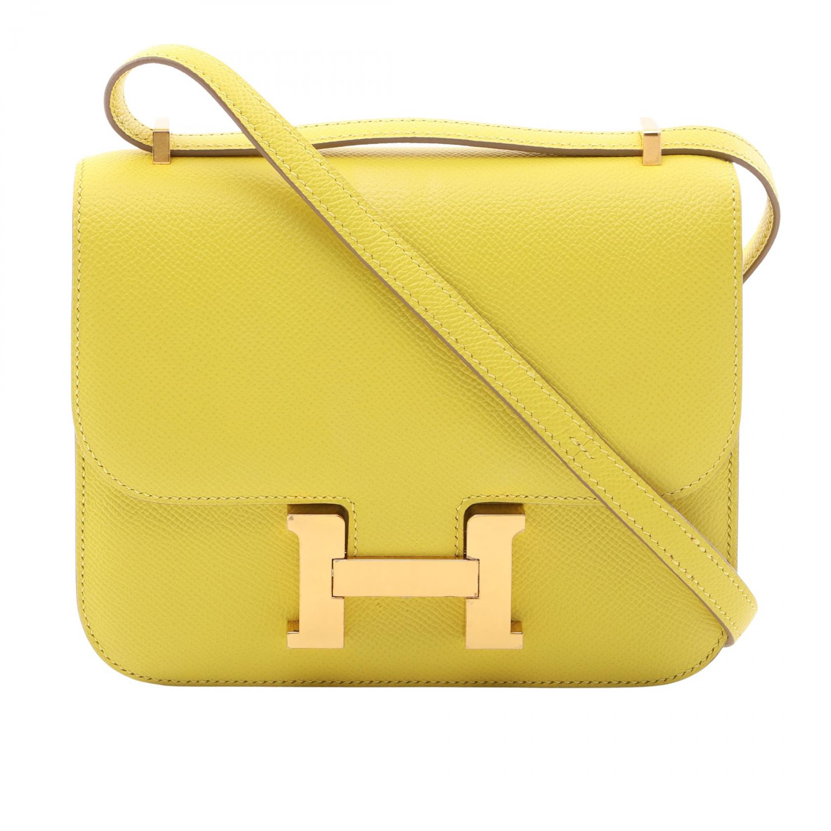 【15%OFFクーポン 7/19 20時～7/26 9:59】エルメス HERMES コンスタンス3 ミニ ショルダーバッグ バッグ レザー ヴォーエプソン ヴォーエプソン イエロー系 【中古】｜RECLO（リクロ）店
