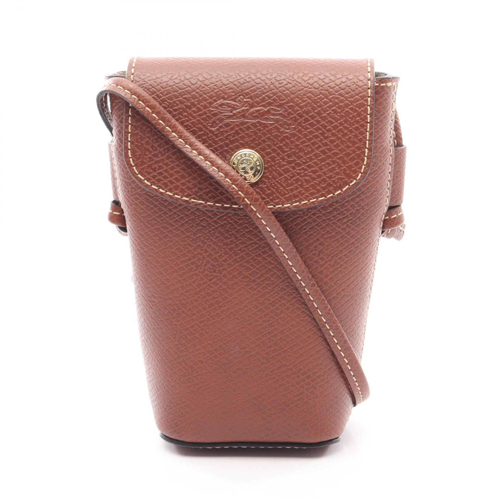 【全品ポイント11倍｜7/30 0:00-23:59】ロンシャン Longchamp EPURE エピュレ スマホケース アイフォンケース ショルダーバッグ バッグ レザー ブラウン系 34193HYZ035 【新品】｜RECLO（リクロ）店