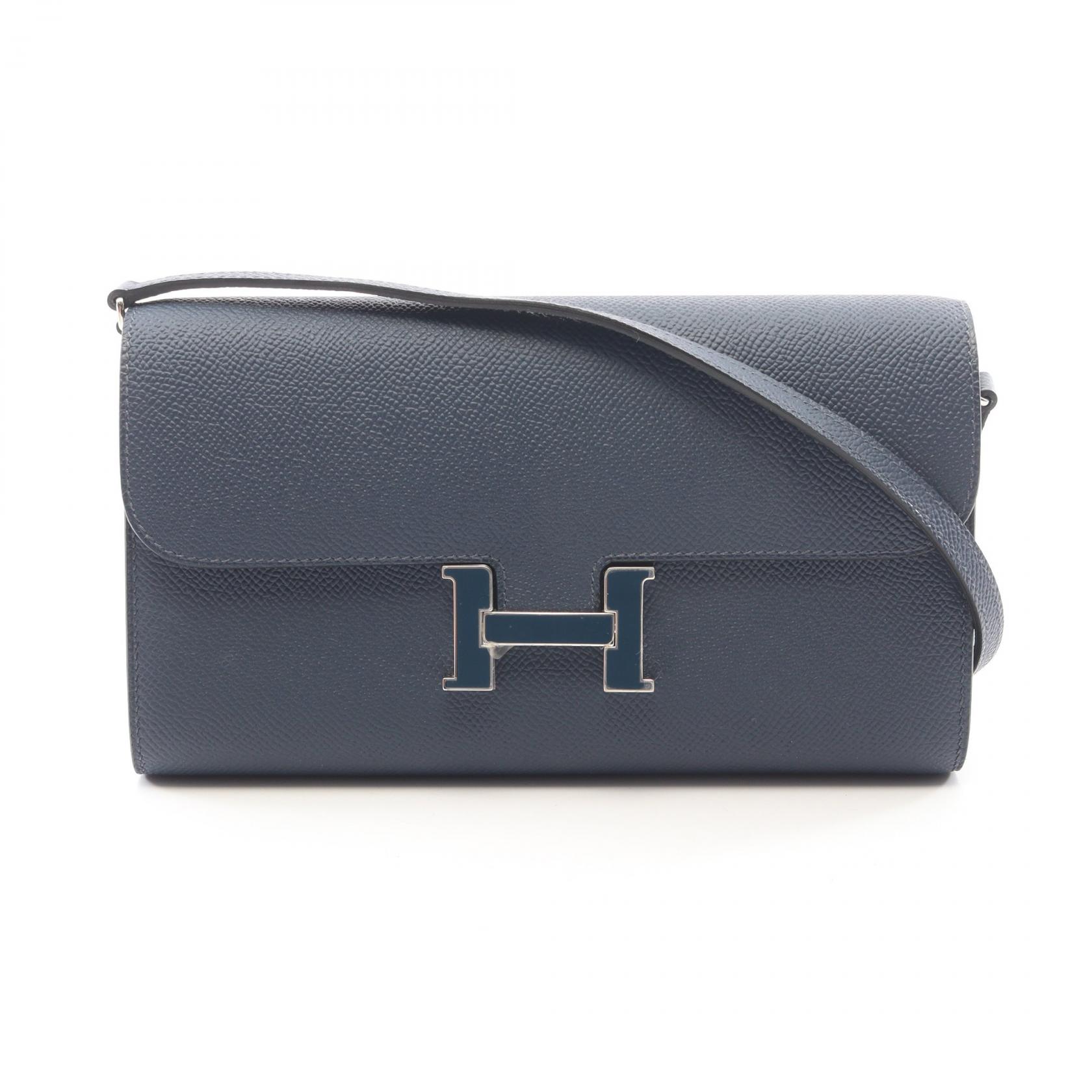 【10%OFFクーポン 7/21 10時~7/26 9:59】エルメス HERMES コンスタンス ロング トゥーゴー ショルダーバッグ バッグ レザー ヴォーエプソン ヴォーエプソン ネイビー系 ブルーネイビー 【中古】|RECLO(リクロ)店