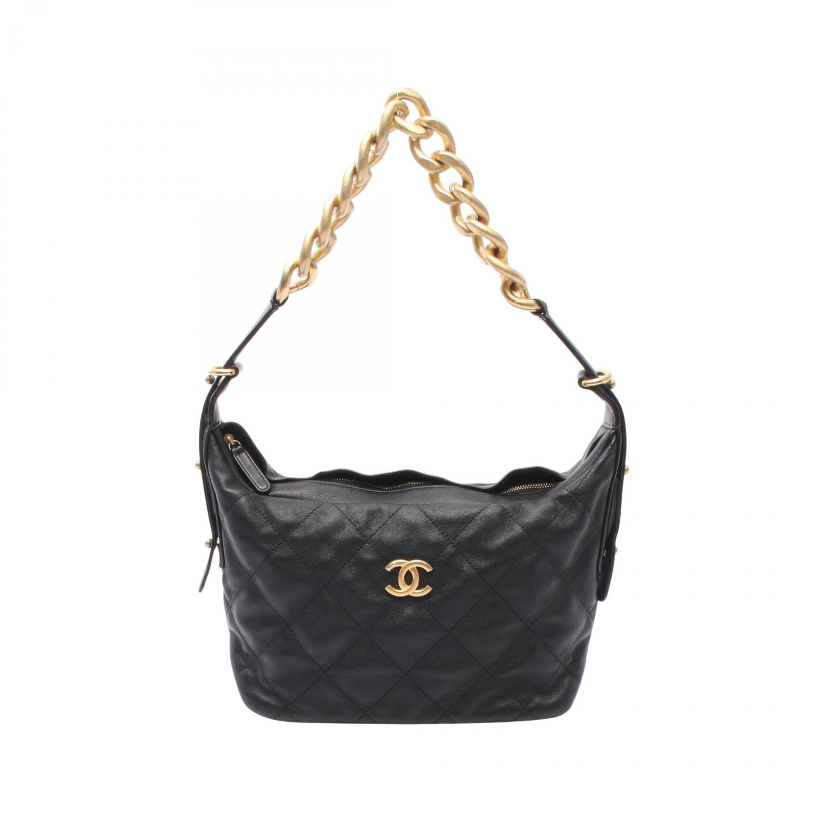 【10%OFFクーポン 7/21 10時~7/26 9:59】シャネル CHANEL マトラッセ ホーボーバッグ ショルダーバッグ バッグ ラムスキン(羊革) ブラック系 【中古】|RECLO(リクロ)店
