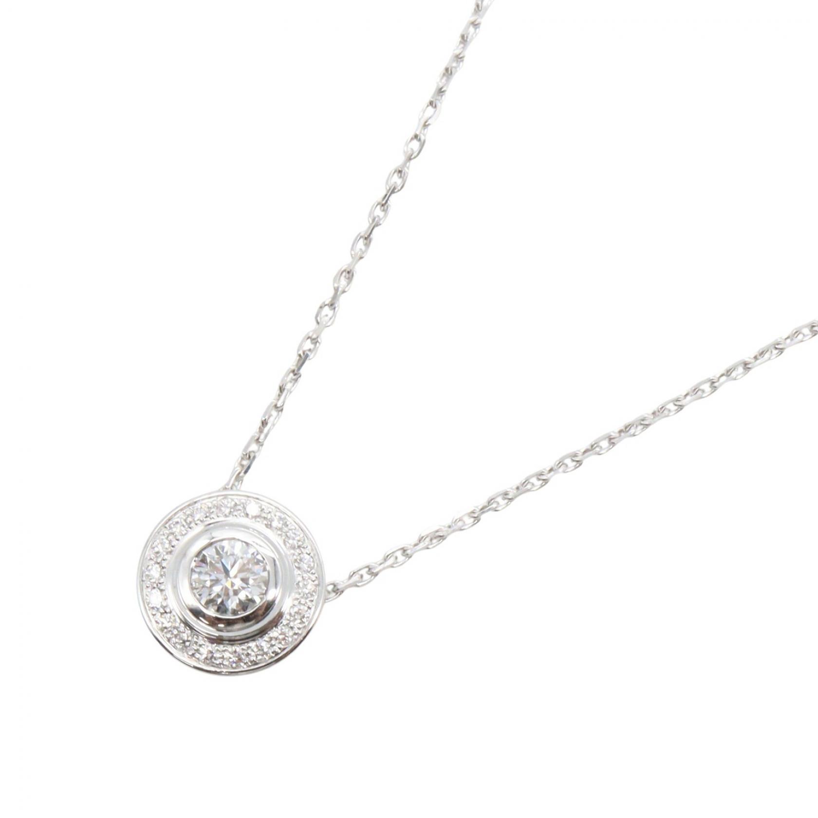 【10%OFFクーポン 7/21 10時~7/26 9:59】カルティエ CARTIER ダムール ネックレス ブリリアントカットダイヤ 1PD ネックレス ジュエリー K18WG(ホワイトゴールド) ダイヤモンド シルバー系 / クリア系 【中古】|RECLO(リクロ)店