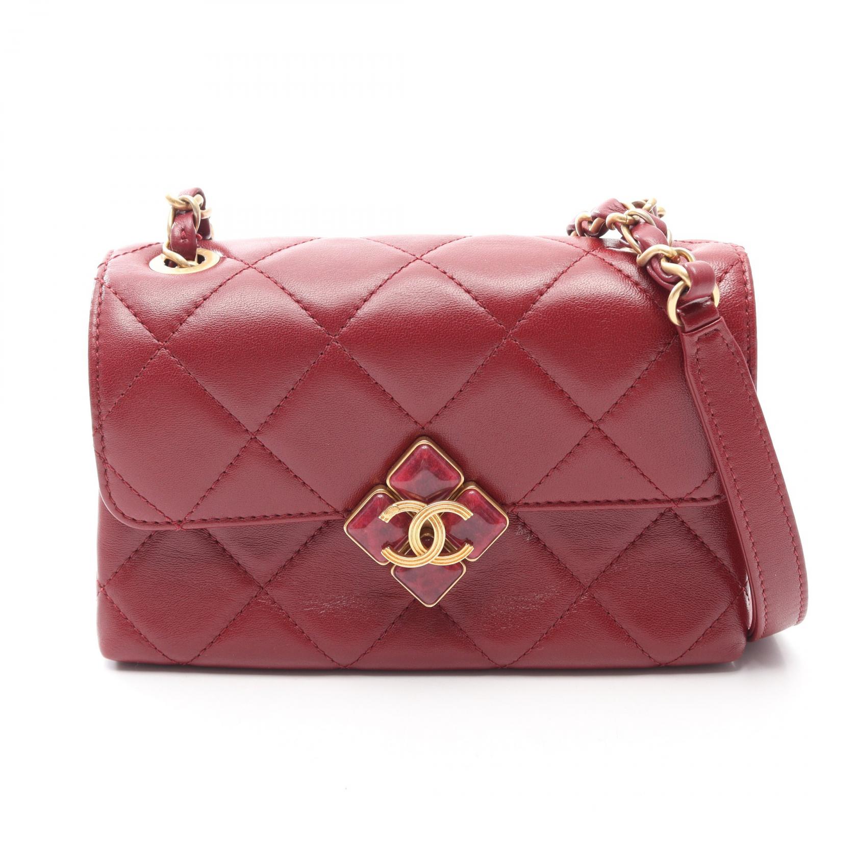 【10%OFFクーポン 7/21 10時~7/26 9:59】シャネル CHANEL マトラッセ スモール ショルダーバッグ バッグ ラムスキン(羊革) ボルドー系 AS2633 【中古】|RECLO(リクロ)店