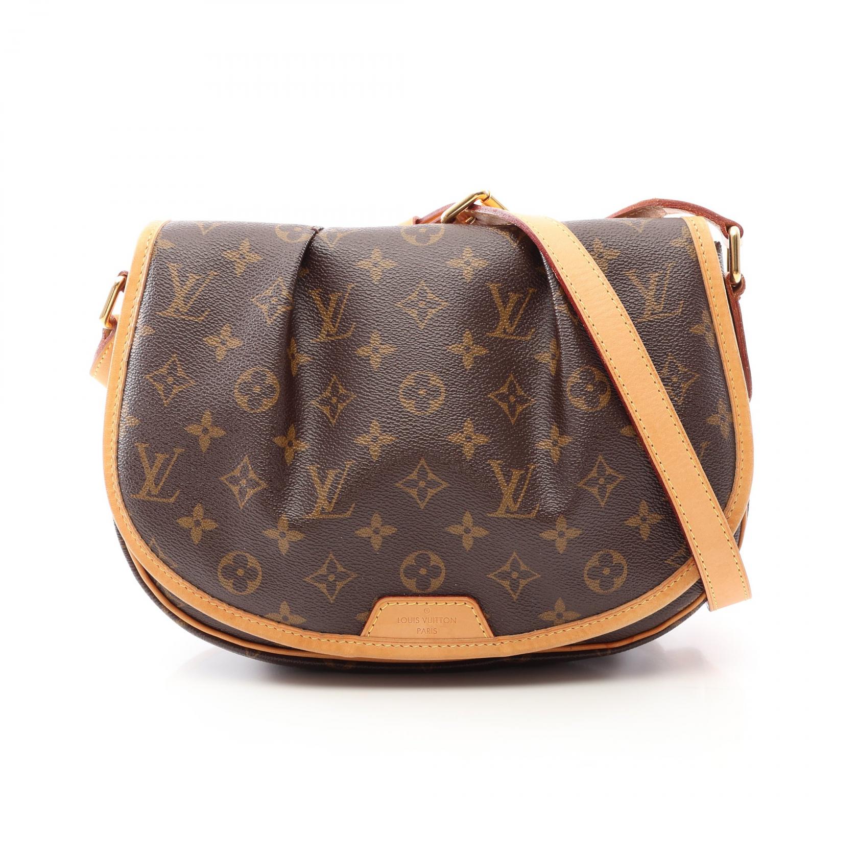 ルイ・ヴィトン LOUIS VUITTON メニルモンタンPM モノグラム ショルダーバッグ バッグ PVCコーティングキャンバス レザー ブラウン系 M40474 【中古】｜RECLO（リクロ）店