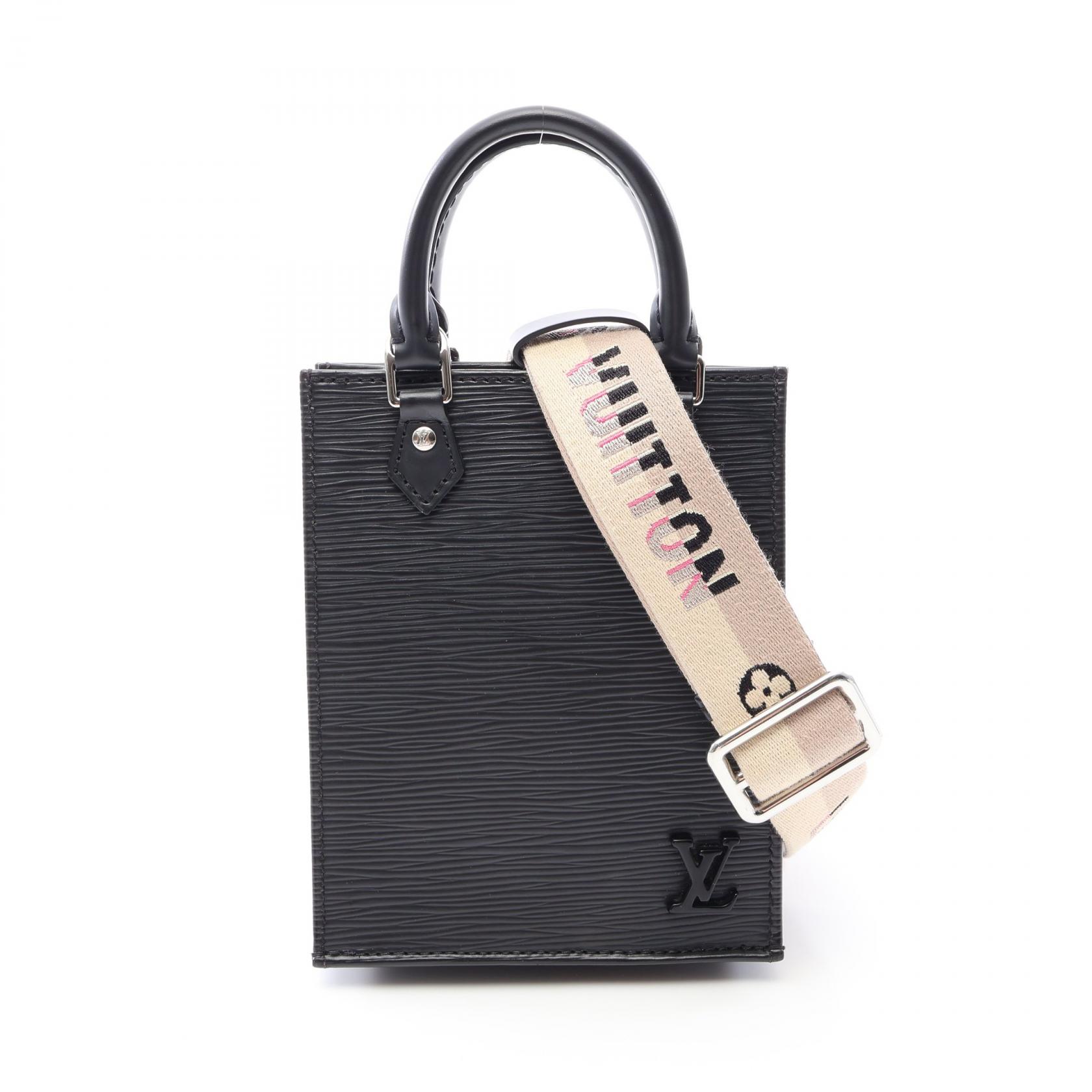 【10%OFFクーポン 7/21 10時～7/26 9:59】ルイ・ヴィトン LOUIS VUITTON プティット サックプラ エピ ノワール 2WAY ハンドバッグ バッグ レザー ブラック系 M81238 【中古】｜RECLO（リクロ）店