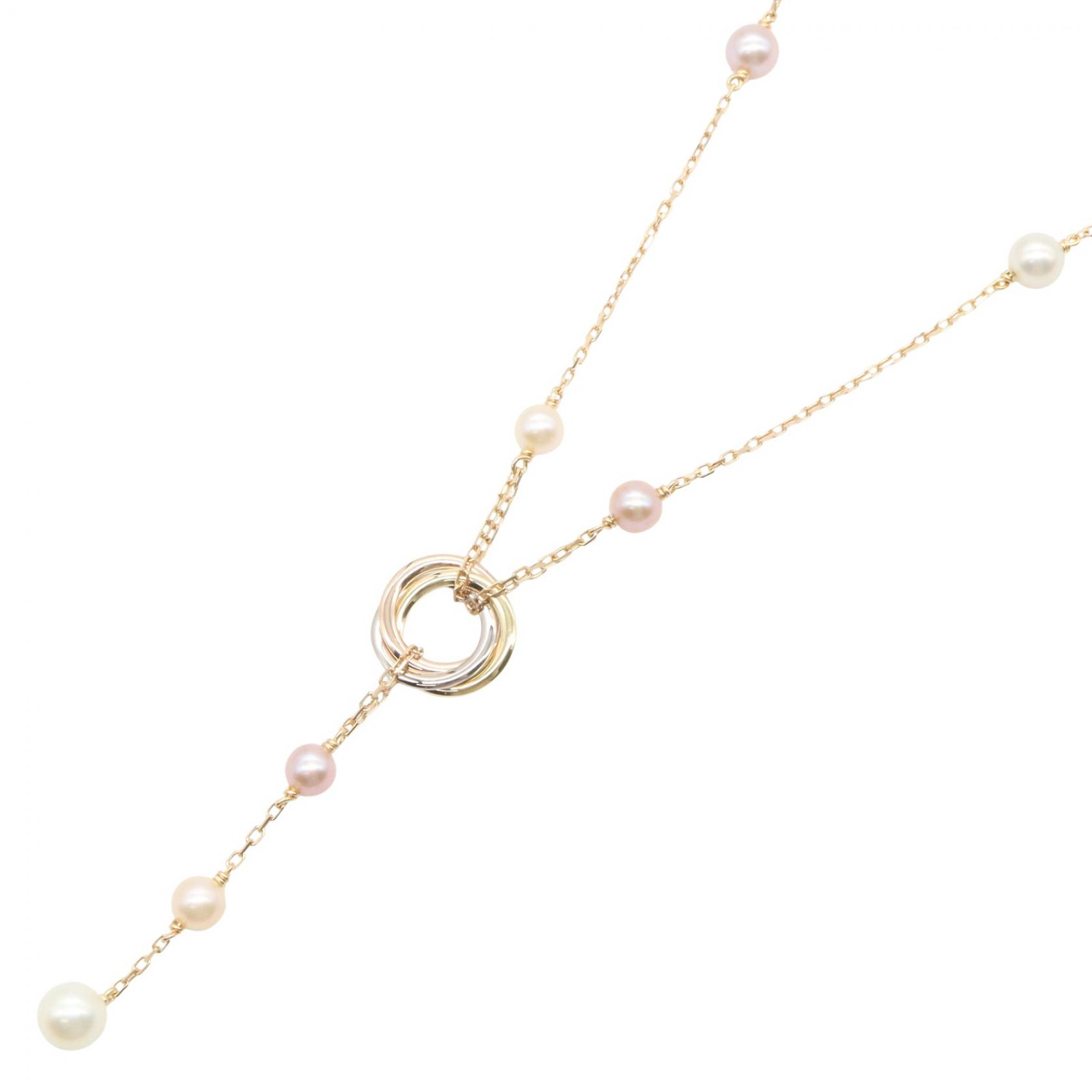【10%OFFクーポン 7/21 10時~7/26 9:59】カルティエ CARTIER パール ネックレス ネックレス ジュエリー K18(イエローゴールド) K18WG(ホワイトゴールド) K18PG(ピンクゴールド) / パール ゴールド系 / シルバー系 / ホワイト系 【中古】|RECLO(リクロ)店
