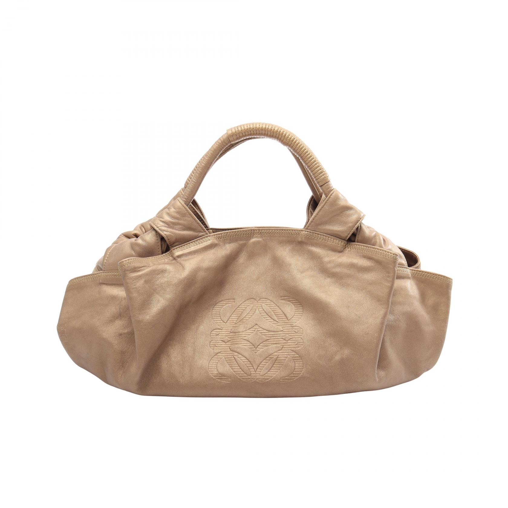 【10%OFFクーポン 7/21 10時~7/26 9:59】ロエベ LOEWE ナッパアイレ ハンドバッグ バッグ レザー ゴールド系 【中古】|RECLO(リクロ)店