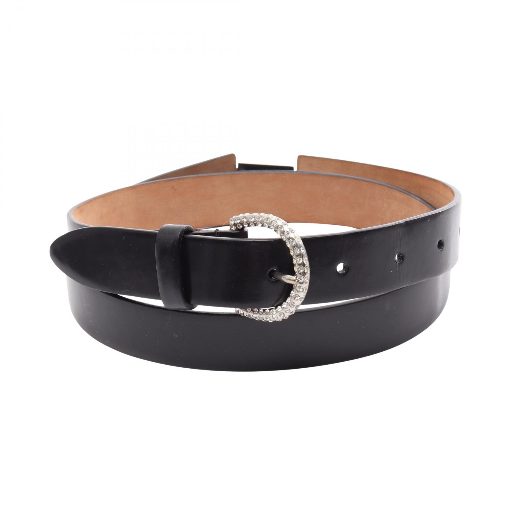 ドルチェアンドガッバーナ DOLCE & GABBANA DGロゴ シルバー金具 ベルト 衣料品 レザー ブラック系 【中古】｜RECLO（リクロ）店