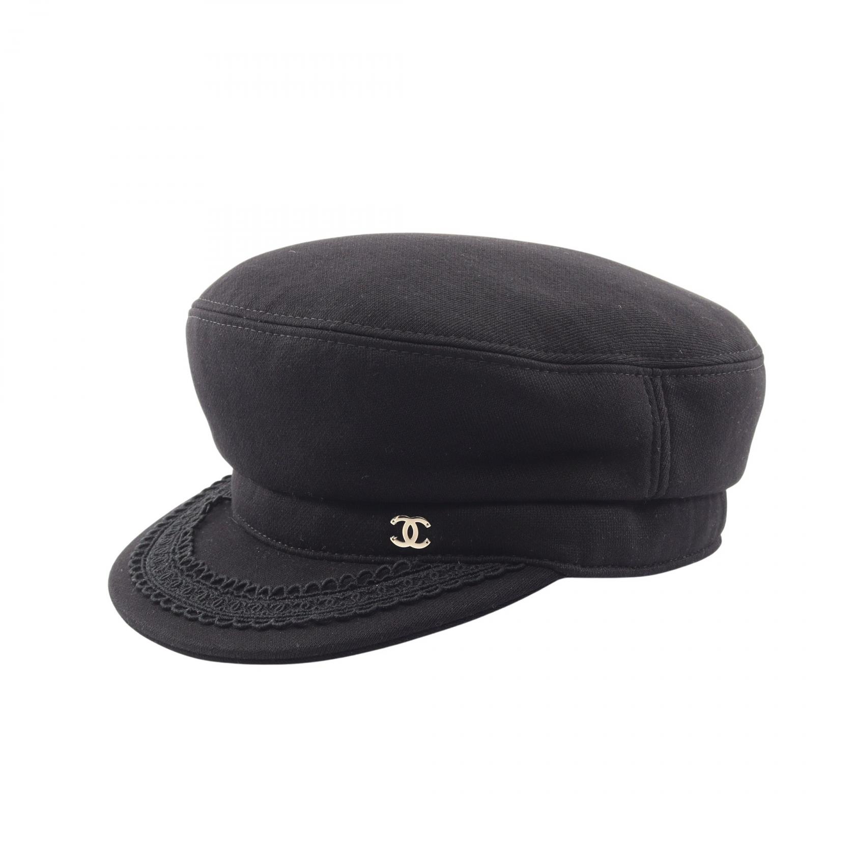 【10%OFFクーポン 7/21 10時～7/26 9:59】シャネル CHANEL ココビーチ キャスケット 帽子 コットン ブラック系 【中古】｜RECLO（リクロ）店
