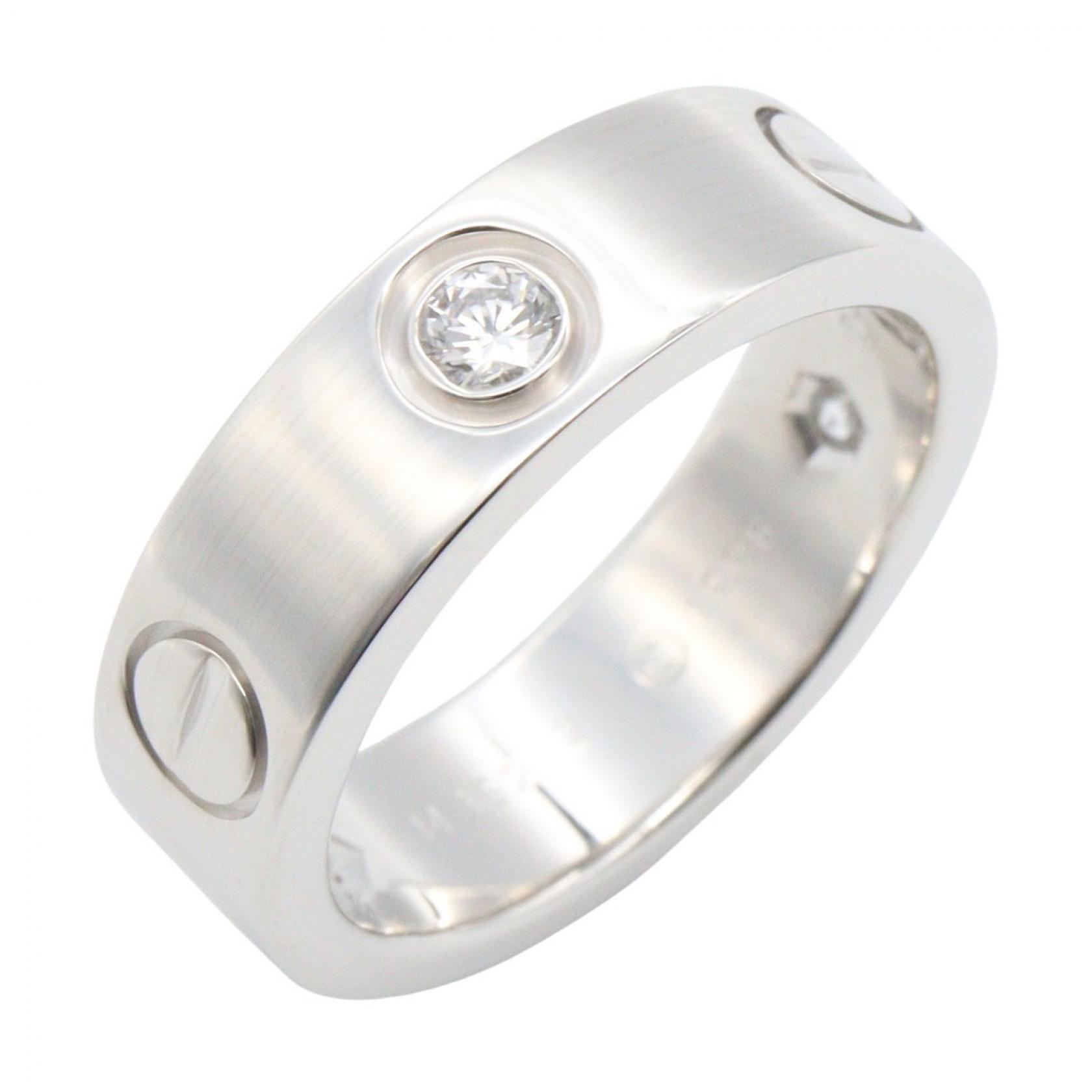 【10%OFFクーポン 7/21 10時~7/26 9:59】カルティエ CARTIER ラブリング 3PD リング・指輪 ジュエリー K18WG(ホワイトゴールド) ダイヤモンド シルバー系 B4032500 【中古】|RECLO(リクロ)店