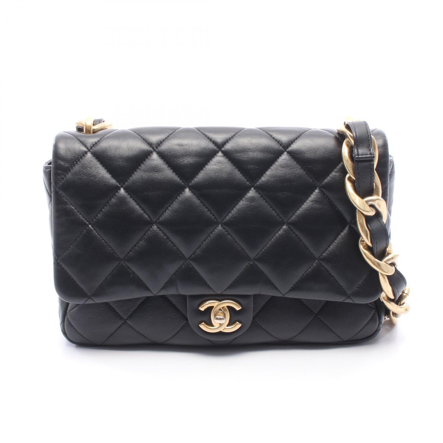 【10%OFFクーポン 7/21 10時～7/26 9:59】シャネル CHANEL マトラッセ ショルダーバッグ バッグ ラムスキン（羊革） ブラック系 【中古】｜RECLO（リクロ）店