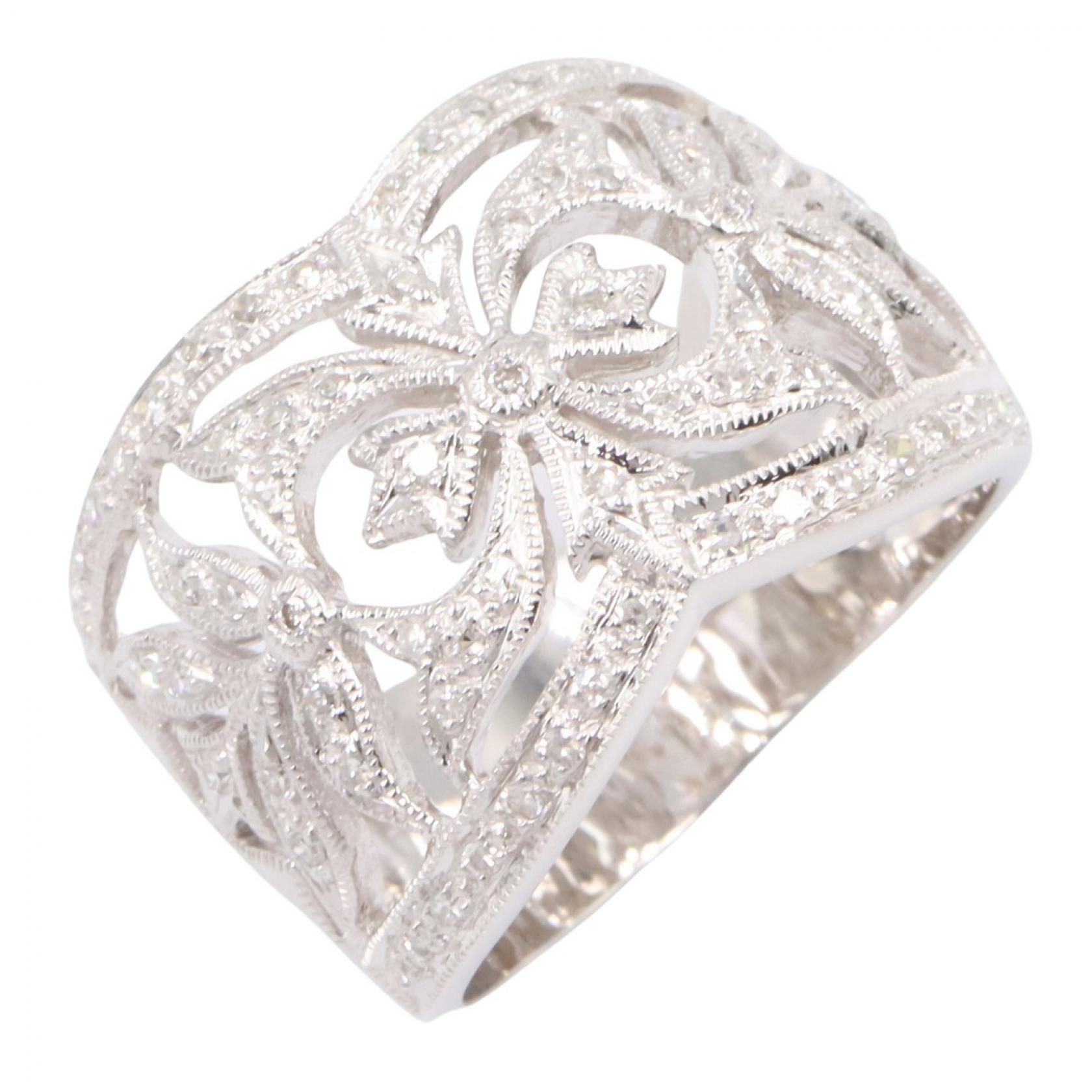 【10%OFFクーポン 7/21 10時~7/26 9:59】ジュエリー JEWELRY ダイヤモンド リング リング・指輪 ジュエリー K18WG(ホワイトゴールド) ダイヤモンド シルバー系 / クリア系 ダイヤ 9.4g 【中古】|RECLO(リクロ)店