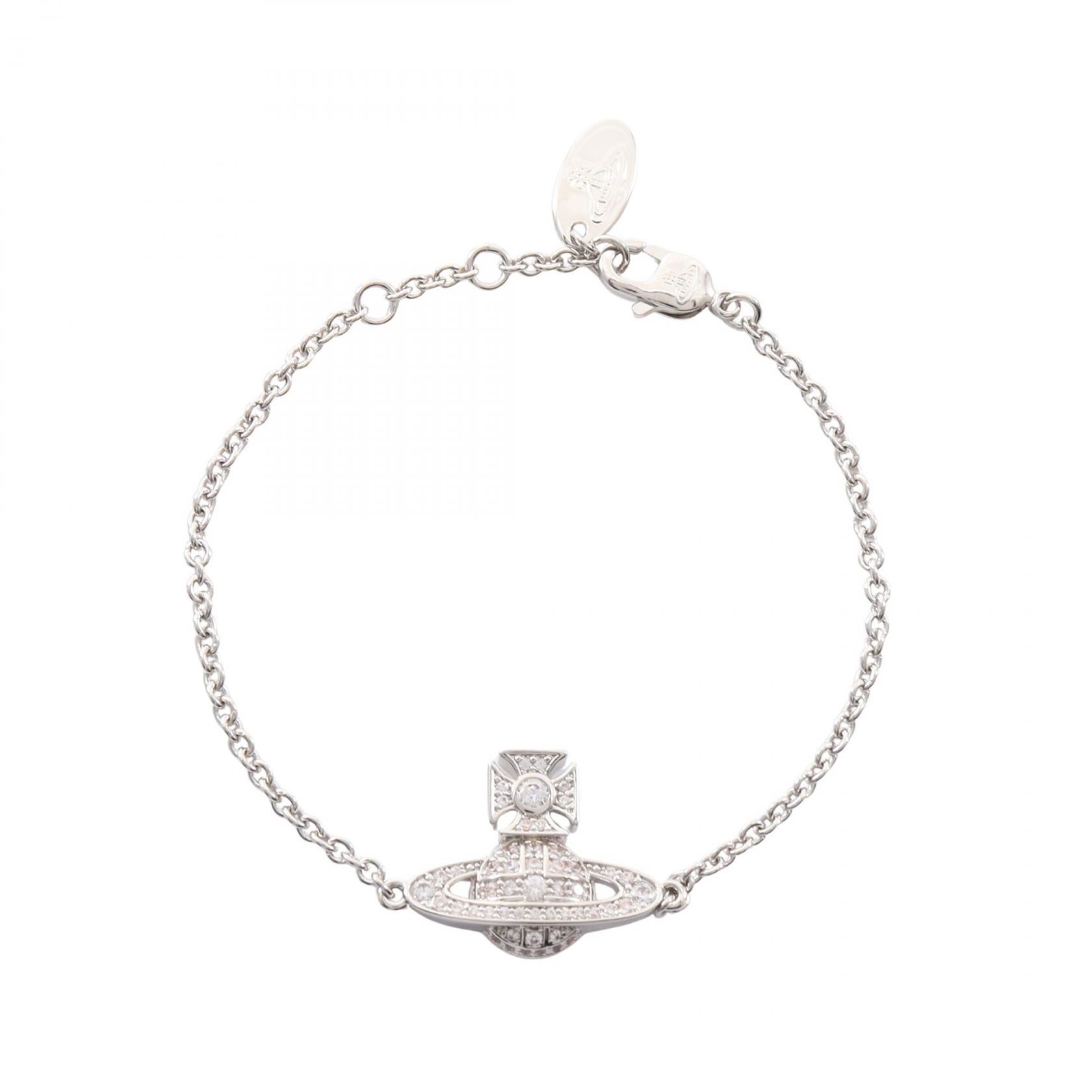 ヴィヴィアンウエストウッド Vivienne Westwood CARMELA BAS RELIEF BRACELET ブレスレット アクセサリー ステンレススチール ラインストーン シルバー系 / クリア系 6102021SP102 【新品】｜RECLO（リクロ）店