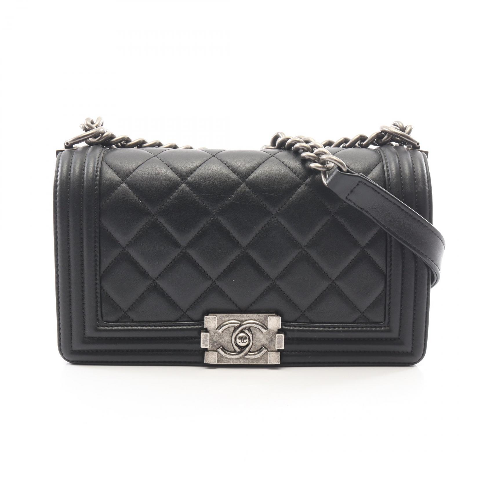 【10%OFFクーポン 7/21 10時~7/26 9:59】シャネル CHANEL ボーイシャネル ショルダーバッグ バッグ ラムスキン(羊革) ブラック系 A67086 【中古】|RECLO(リクロ)店