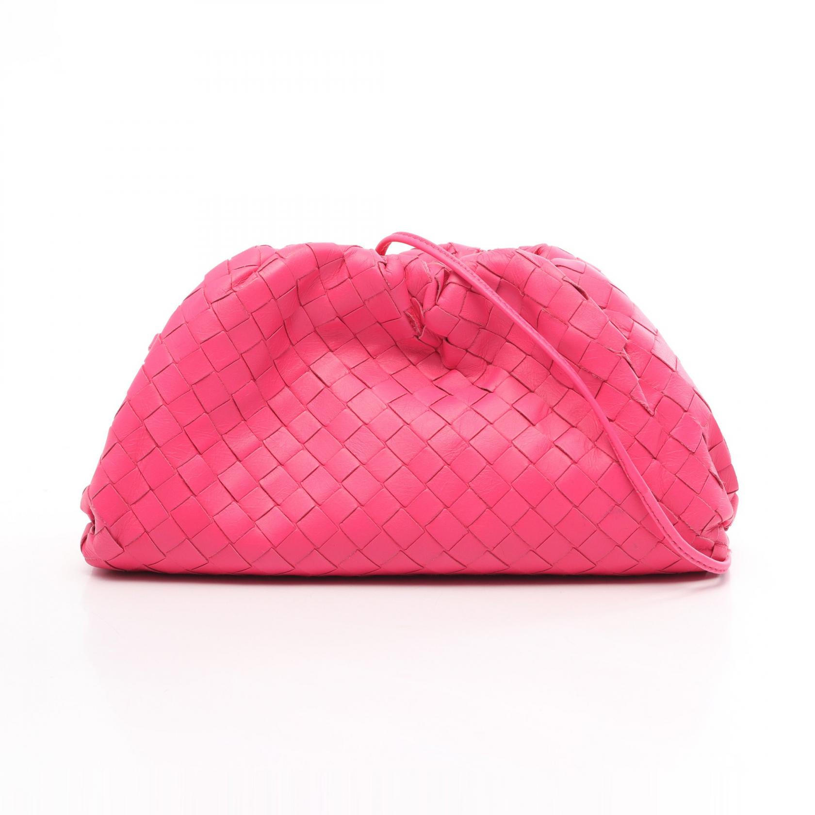 【10%OFFクーポン 7/21 10時~7/26 9:59】ボッテガヴェネタ BOTTEGA VENETA ミニ ザ ポーチ ショルダーバッグ バッグ レザー ピンク系 585852 【中古】|RECLO(リクロ)店