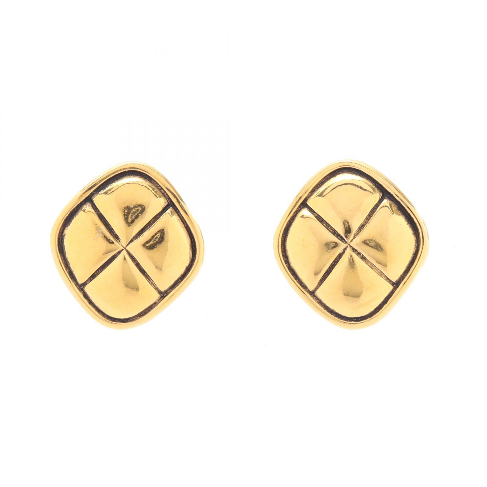 【10%OFFクーポン 7/21 10時～7/26 9:59】シャネル CHANEL マトラッセ ひし形 イヤリング ジュエリー GP（ゴールドメッキ） ゴールド系 【中古】｜RECLO（リクロ）店