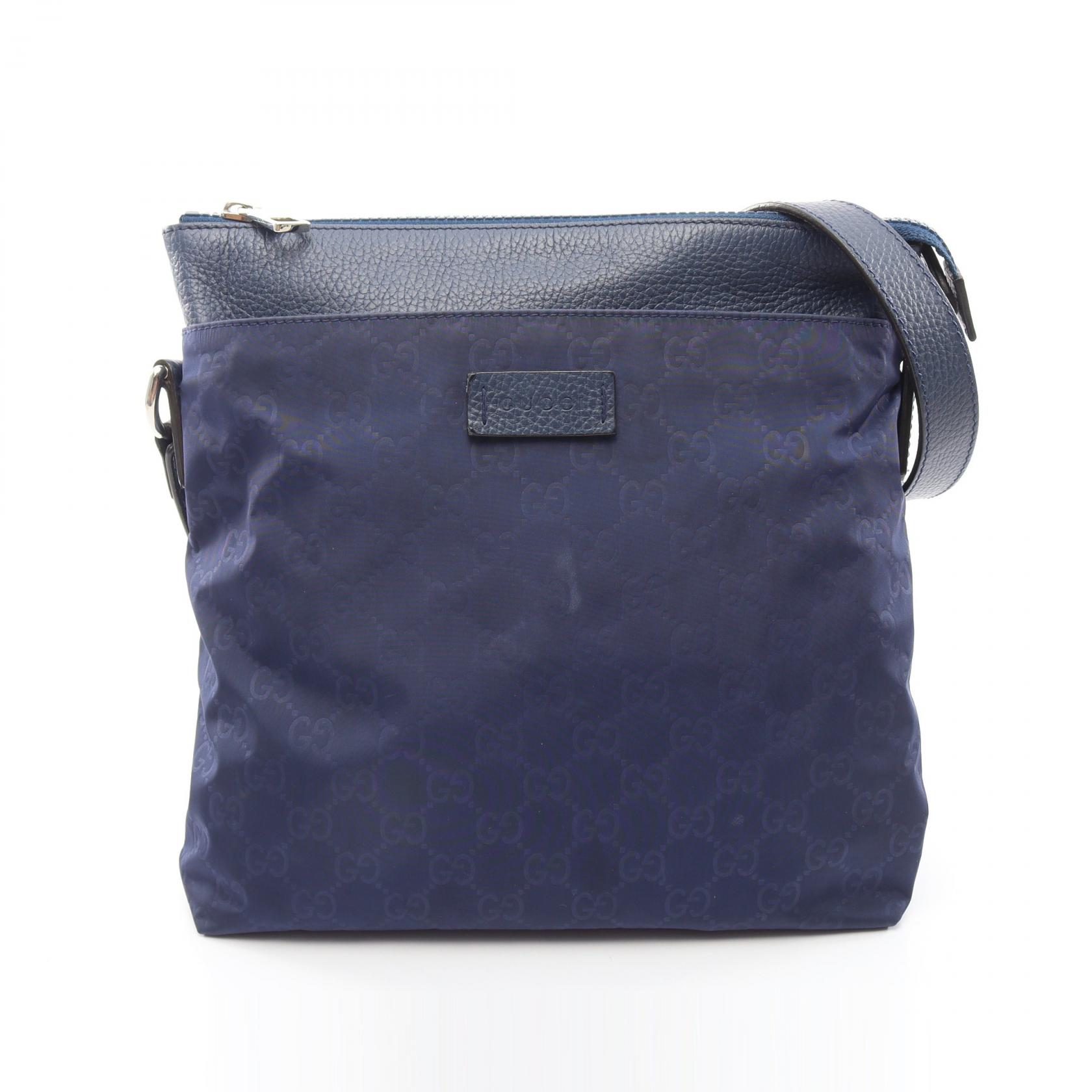 グッチ GUCCI GG柄 ショルダーバッグ バッグ ナイロン レザー ブルー系 510342 【中古】｜RECLO（リクロ）店