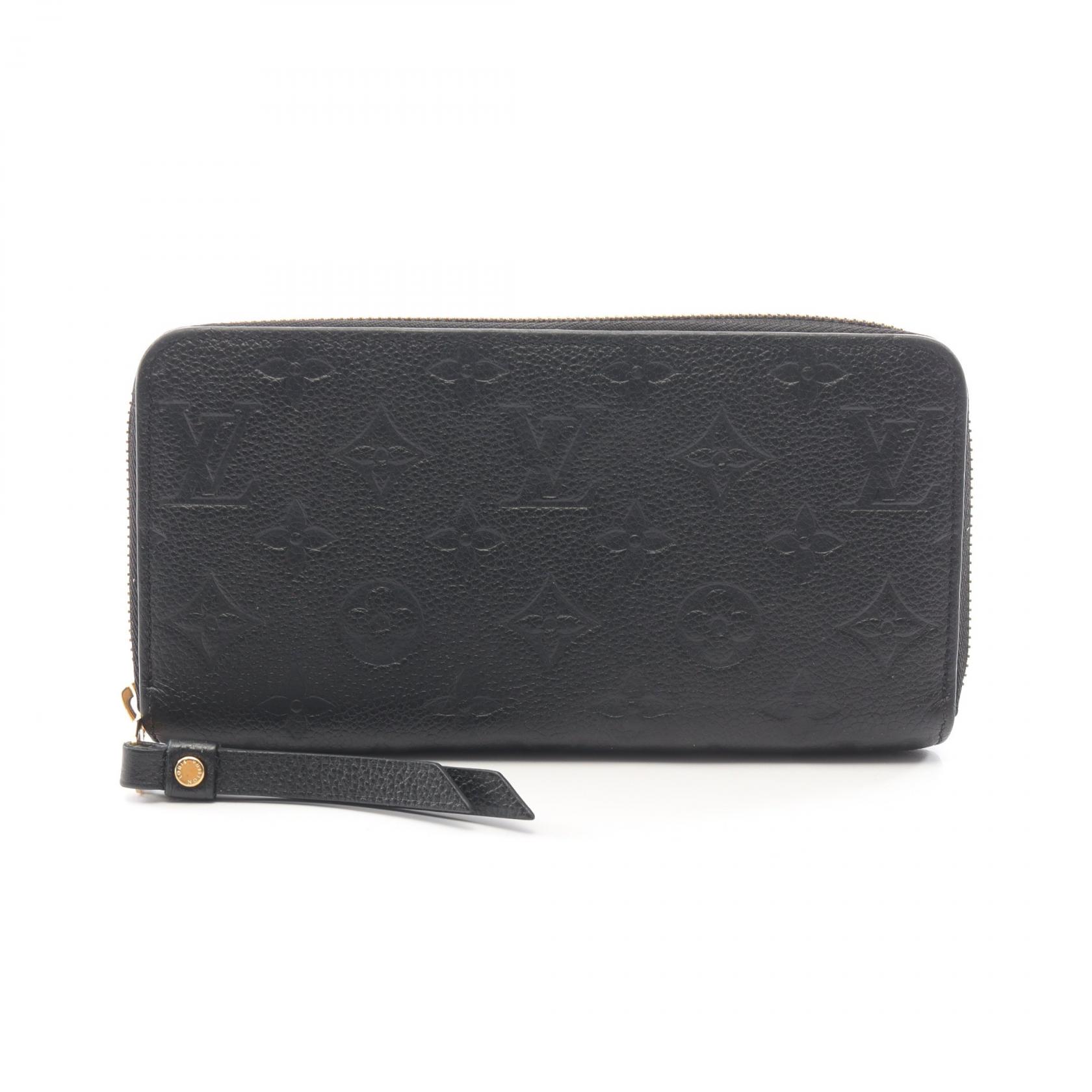 【10%OFFクーポン 7/21 10時～7/26 9:59】ルイ・ヴィトン LOUIS VUITTON ジッピーウォレット モノグラムアンプラント ノワール ラウンド長財布 財布 レザー ブラック系 M61864 【中古】｜RECLO（リクロ）店