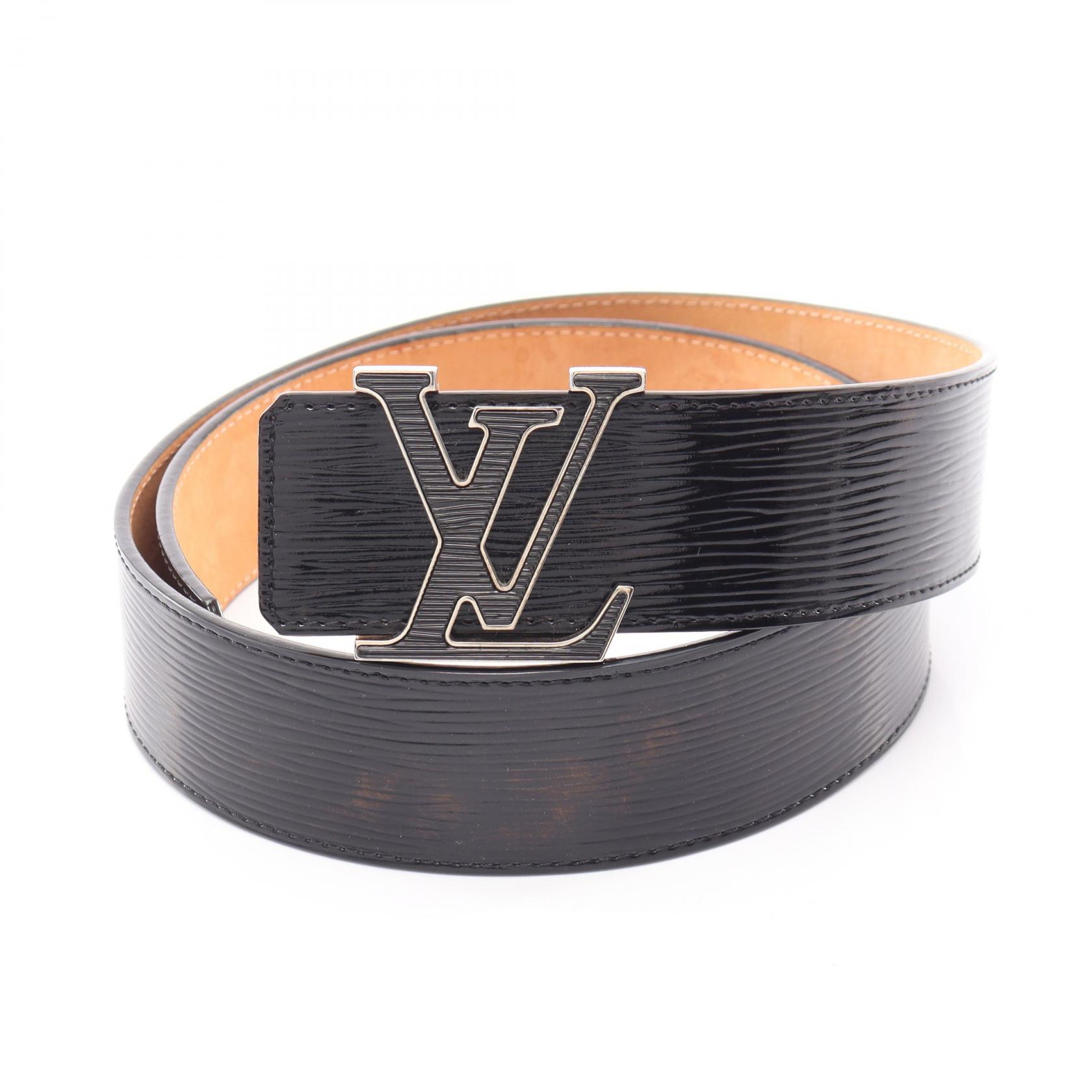 【10%OFFクーポン 7/21 10時～7/26 9:59】ルイ・ヴィトン LOUIS VUITTON サンチュール LVイニシアル エピ ノワール ベルト 衣料品 レザー ブラック系 M9830 【中古】｜RECLO（リクロ）店