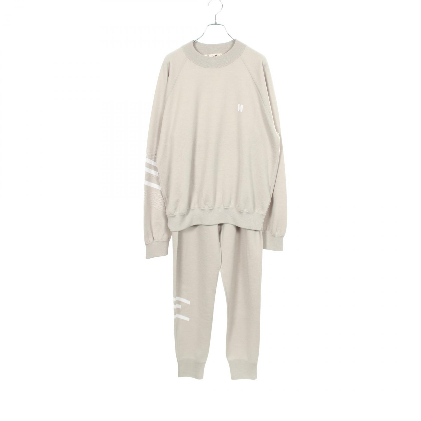 エルメス HERMES Hゴルフ スウェット セットアップ 衣料品 コットン シルク カシミヤ シルク ベージュ系 657130HA/657140HA 【中古】｜RECLO（リクロ）店