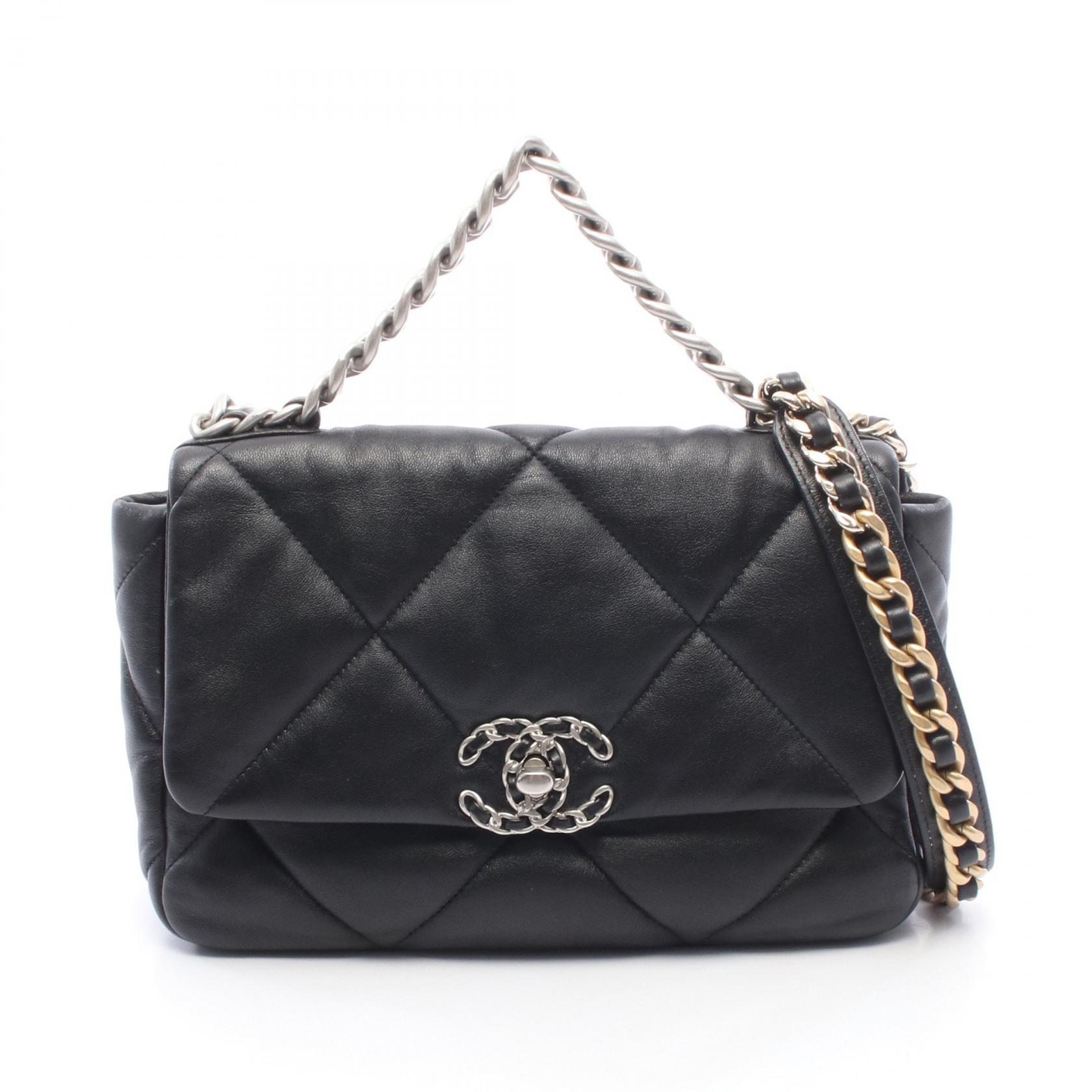 【10%OFFクーポン 7/21 10時～7/26 9:59】シャネル CHANEL 19 ディズヌフ マトラッセ 2WAY ショルダーバッグ バッグ レザー ブラック系 AS1160 【中古】｜RECLO（リクロ）店 435,600円