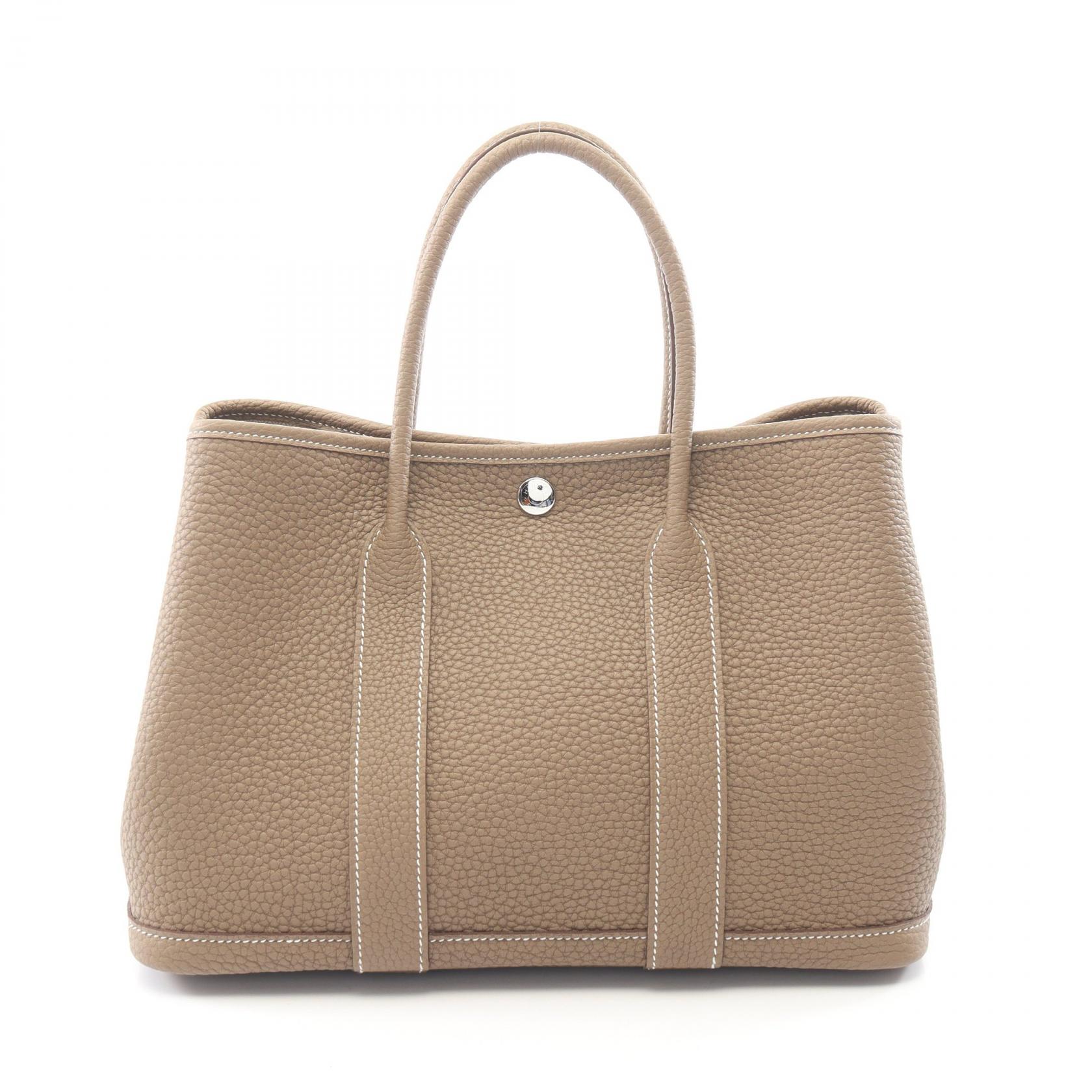 【10%OFFクーポン 7/21 10時~7/26 9:59】エルメス HERMES ガーデンパーティTPM エトゥープ トートバッグ バッグ ネゴンダ ネゴンダ グレー系 【中古】|RECLO(リクロ)店