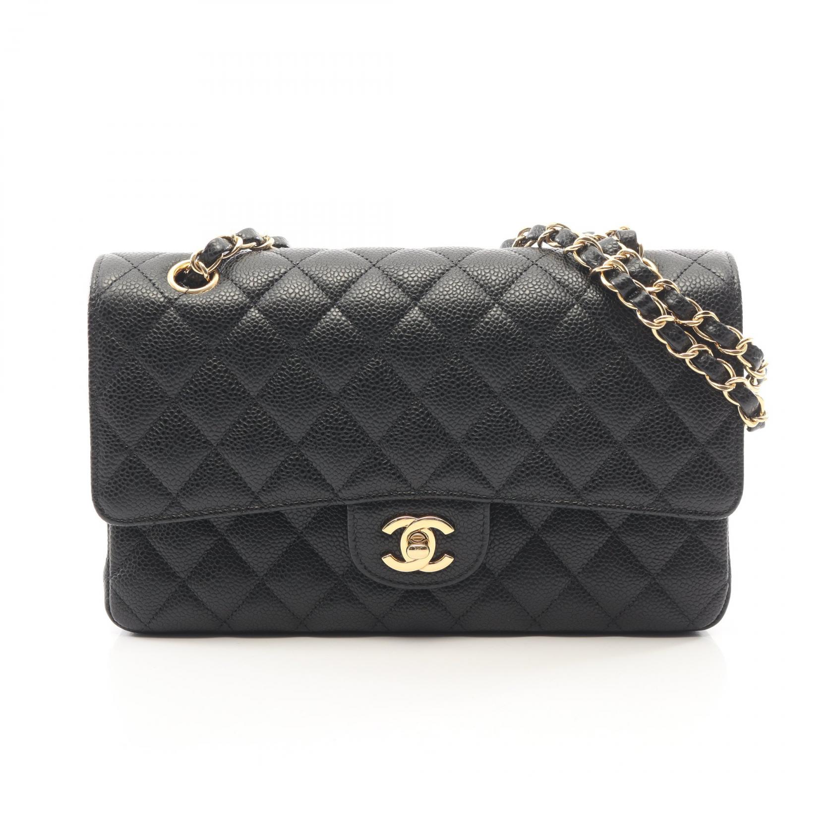 【10%OFFクーポン 7/21 10時~7/26 9:59】シャネル CHANEL マトラッセ Wフラップ ショルダーバッグ バッグ キャビアスキン(グレインドカーフ) ブラック系 【中古】|RECLO(リクロ)店