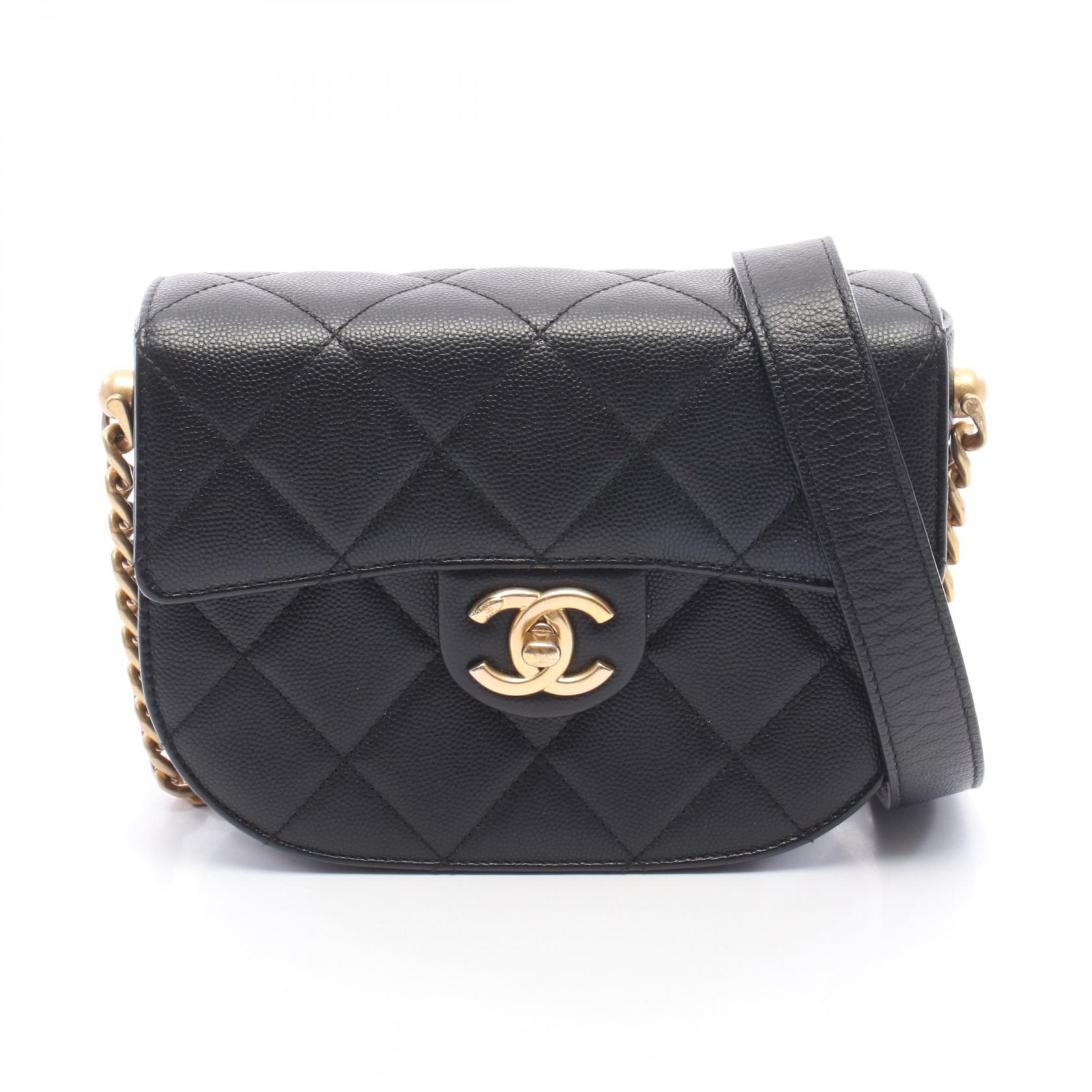 【10%OFFクーポン 7/21 10時～7/26 9:59】シャネル CHANEL マトラッセ スモールフラップ ショルダーバッグ バッグ キャビアスキン(グレインドカーフ) ブラック系 【中古】｜RECLO（リクロ）店 336,600円