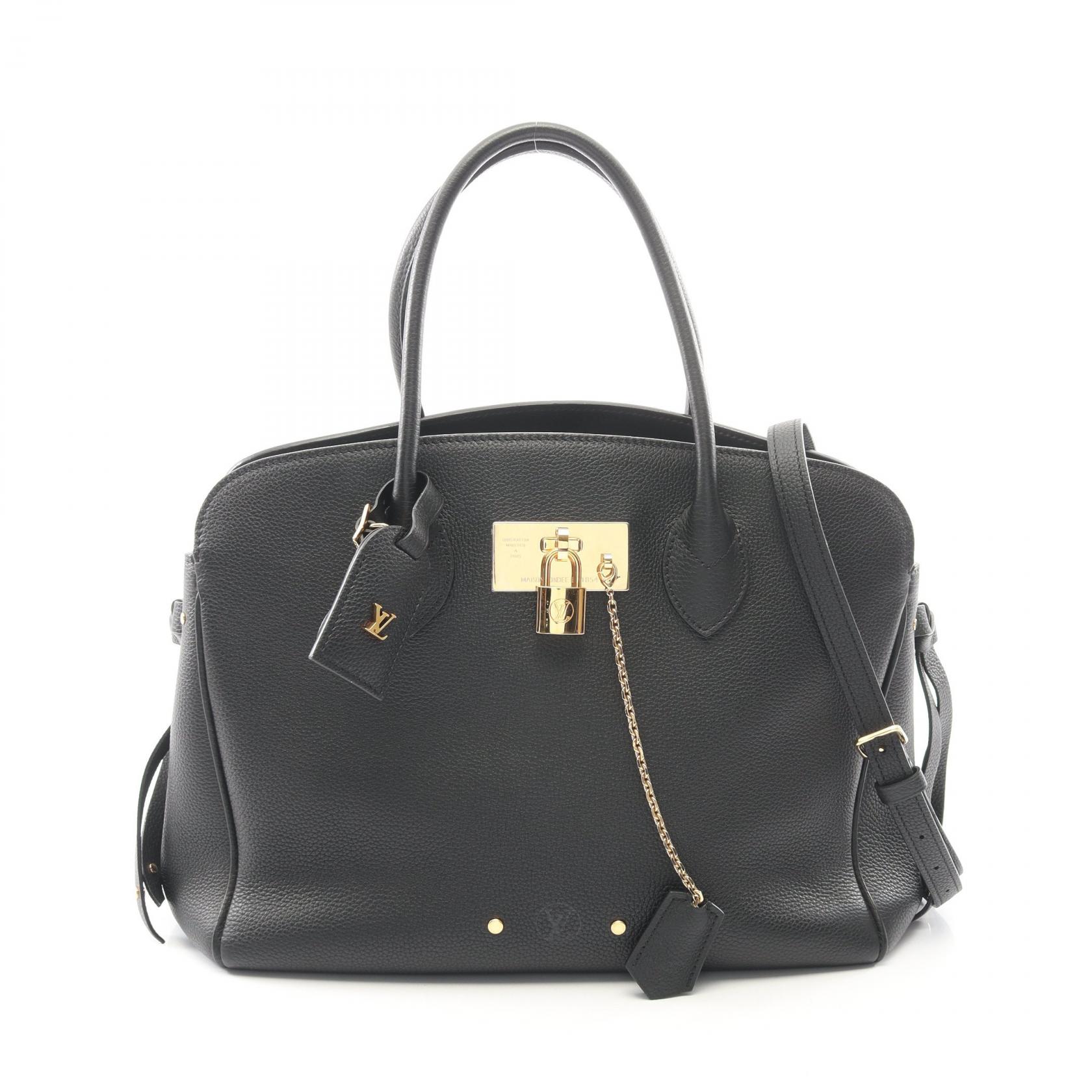 【10%OFFクーポン 7/12 10時～7/26 9:59】ルイ・ヴィトン LOUIS VUITTON ミラMM 2WAY トートバッグ バッグ レザー トリヨンレザー トリヨンレザー ブラック系 M54348 【中古】｜RECLO（リクロ）店