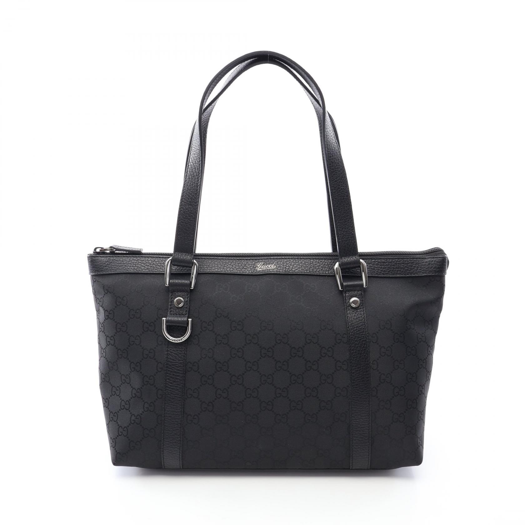 グッチ GUCCI アビー GGナイロン トートバッグ バッグ ナイロン レザー ブラック系 268640 【中古】｜RECLO（リクロ）店