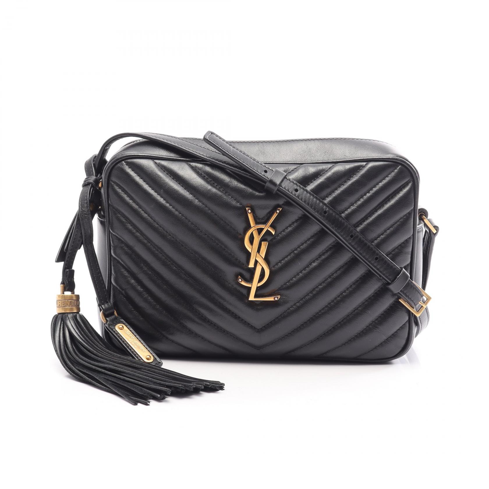 【10%OFFクーポン 7/21 10時～7/26 9:59】サンローランパリ SAINT LAURENT PARIS LOU ルー モノグラム ショルダーバッグ バッグ レザー ブラック系 574494 【中古】｜RECLO（リクロ）店
