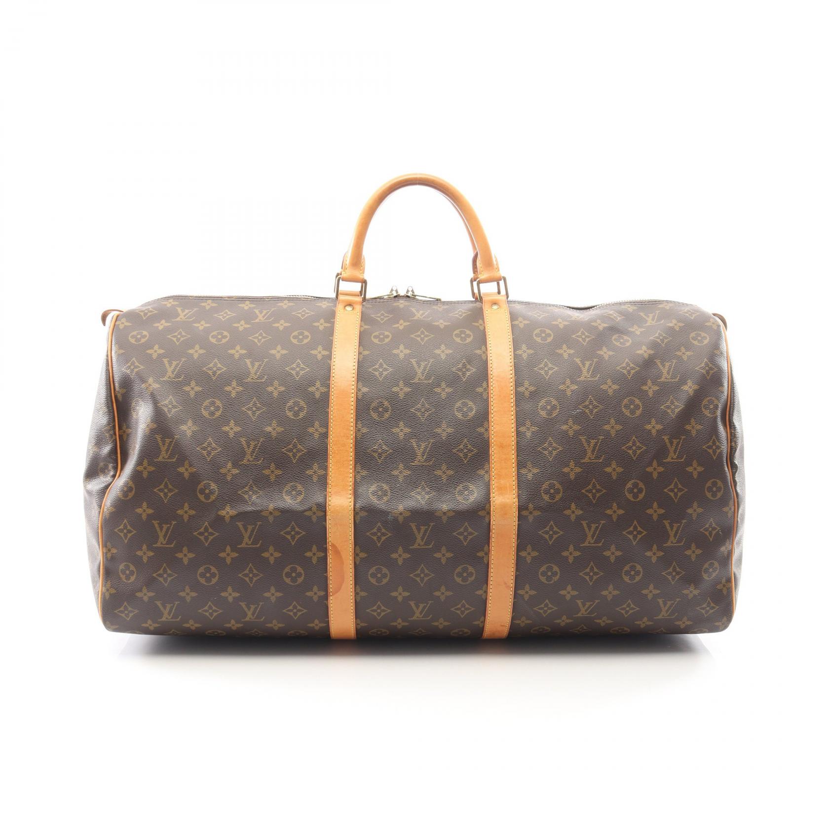 【10%OFFクーポン 7/21 10時～7/26 9:59】ルイ・ヴィトン LOUIS VUITTON キーポル60 モノグラム ボストンバッグ バッグ PVCコーティングキャンバス レザー ブラウン系 M41422 【中古】｜RECLO（リクロ）店