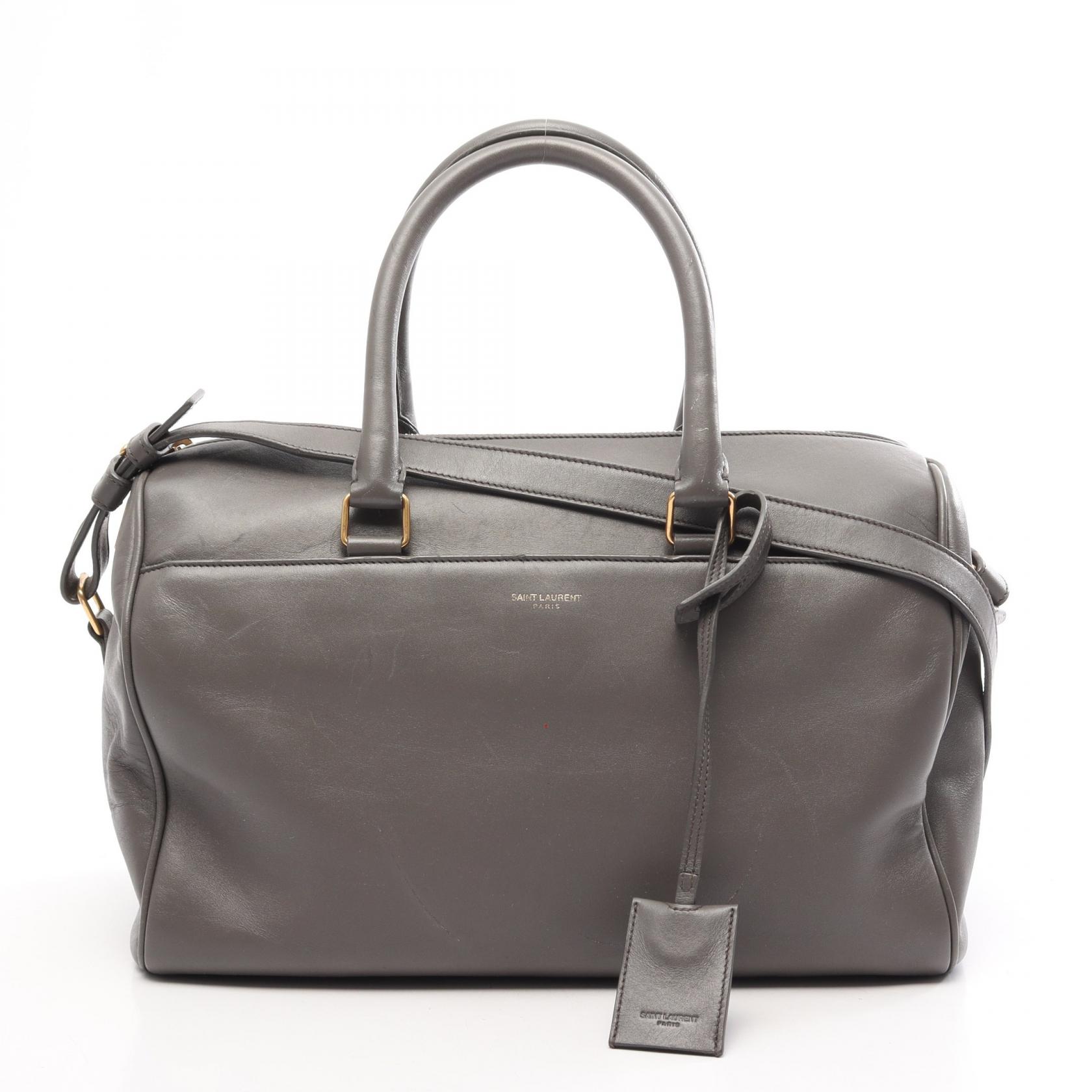 【全品ポイント11倍｜7/30 0:00-23:59】サンローランパリ SAINT LAURENT PARIS クラシック ダッフル6 2WAY ハンドバッグ バッグ レザー グレー系 322049 BOF0J 【中古】｜RECLO（リクロ）店