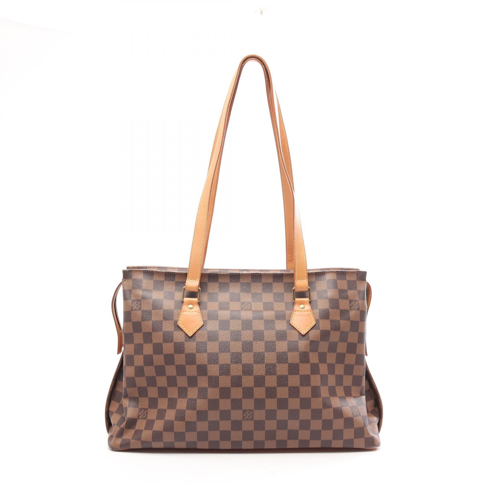 【10%OFFクーポン 7/21 10時～7/26 9:59】ルイ・ヴィトン LOUIS VUITTON コロンビーヌ ダミエエベヌ ショルダーバッグ バッグ PVCコーティングキャンバス レザー ブラウン系 M99037 【中古】｜RECLO（リクロ）店