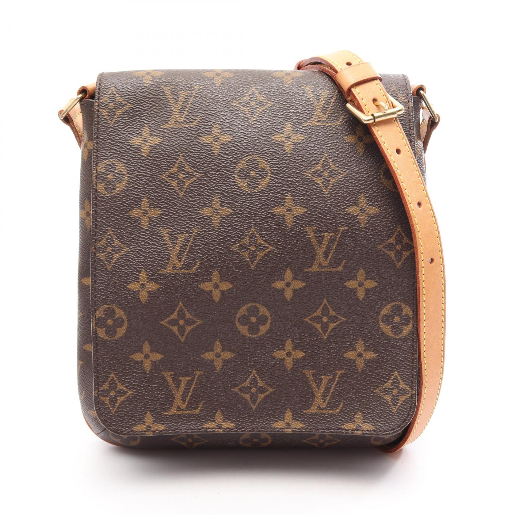 【10%OFFクーポン 7/21 10時～7/26 9:59】ルイ・ヴィトン LOUIS VUITTON ミュゼットサルサ ロングストラップ モノグラム ショルダーバッグ バッグ PVCコーティングキャンバス レザー ブラウン系 M51387 【中古】｜RECLO（リクロ）店