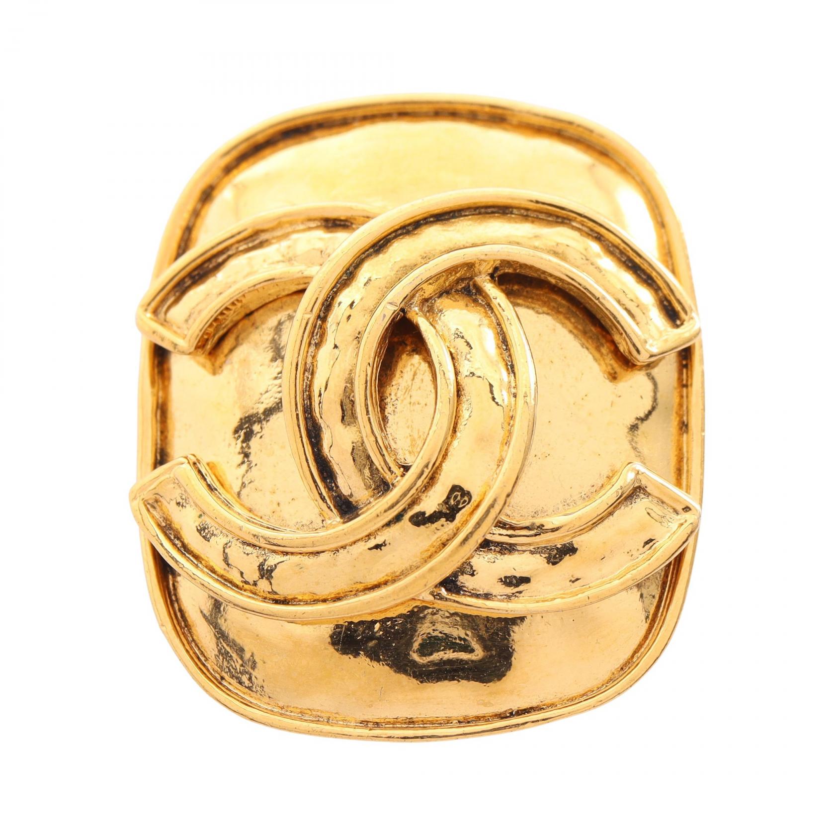 シャネル CHANEL ココマーク レクタングル ブローチ アクセサリー GP（ゴールドメッキ） ゴールド系 【中古】｜RECLO（リクロ）店