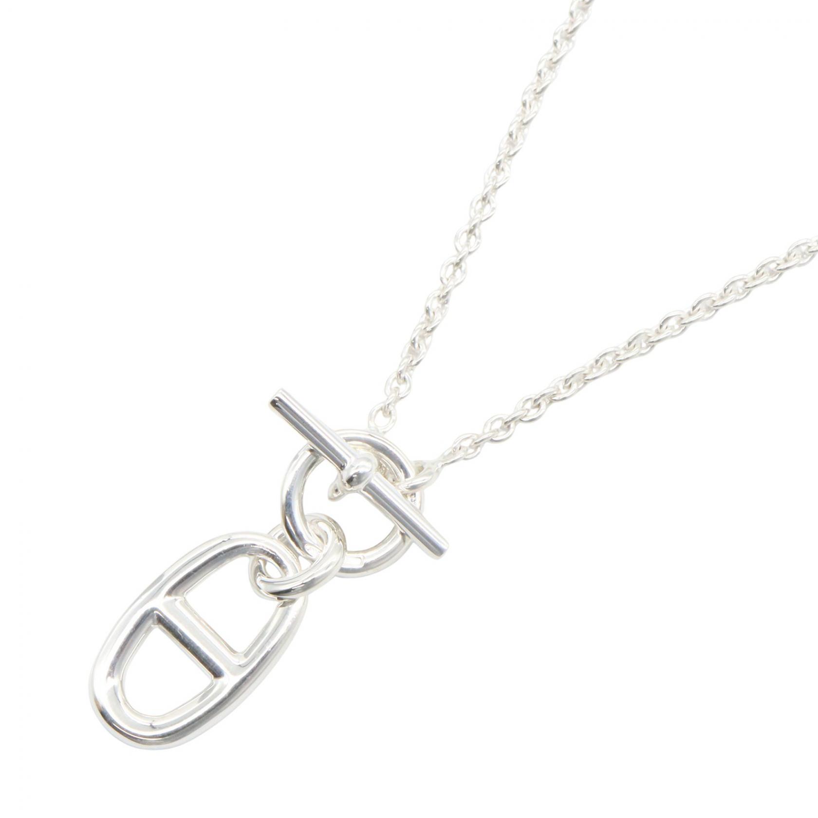 【10%OFFクーポン 7/21 10時~7/26 9:59】エルメス HERMES シェーヌダンクル アミュレット ネックレス ネックレス ジュエリー シルバー925 シルバー系 【中古】|RECLO(リクロ)店