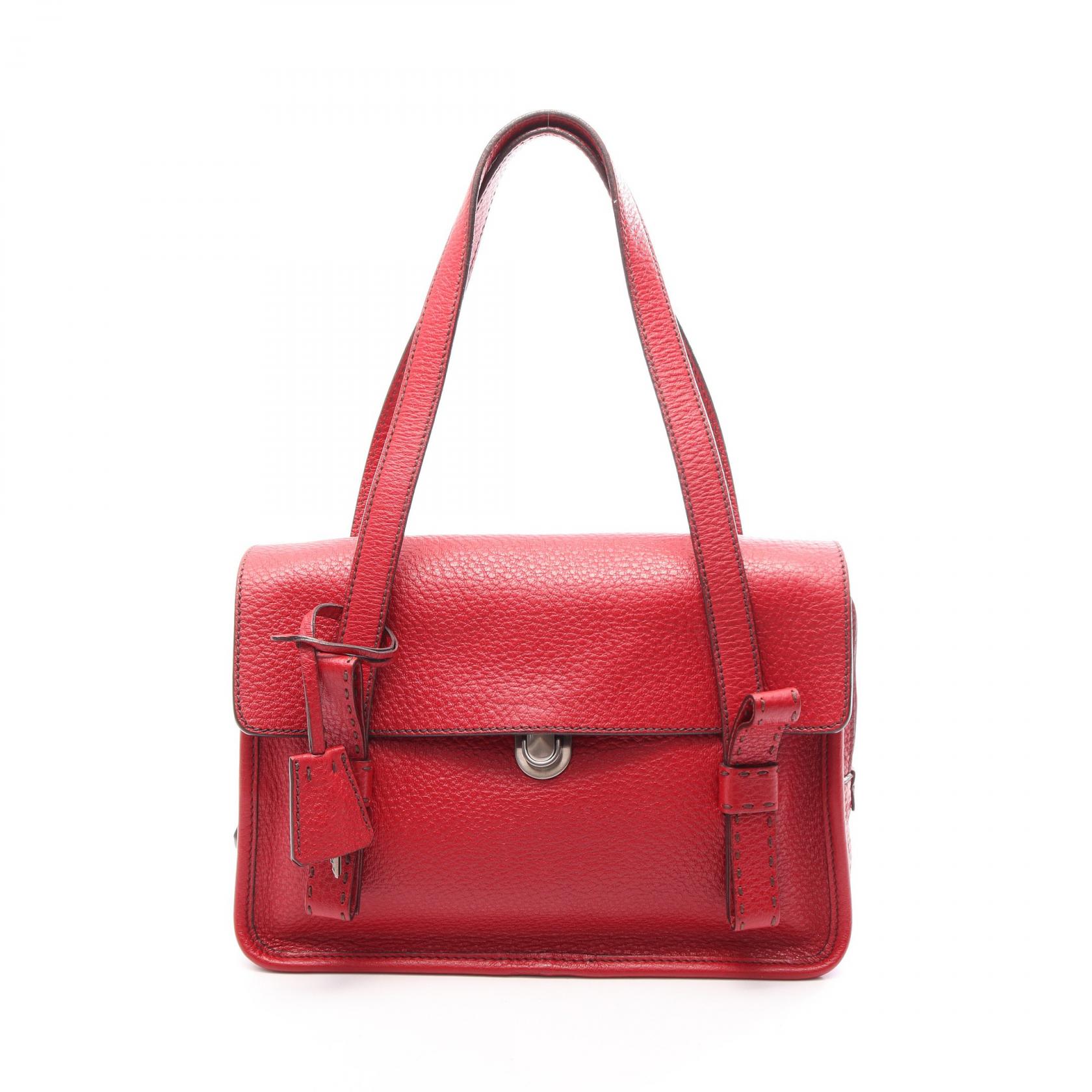【10%OFFクーポン 7/21 10時～7/26 9:59】プラダ PRADA ショルダーバッグ ショルダーバッグ バッグ レザー レッド系 【中古】｜RECLO（リクロ）店