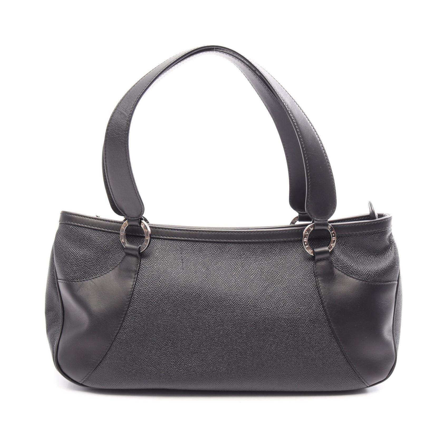 【10%OFFクーポン 7/21 10時～7/26 9:59】ブルガリ BVLGARI ハンドバッグ バッグ レザー ブラック系 【中古】｜RECLO（リクロ）店