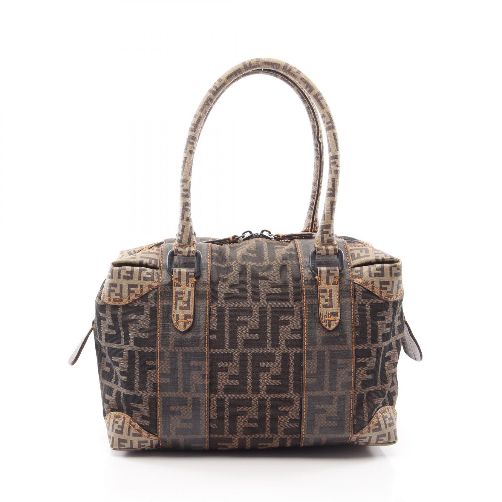 【10%OFFクーポン 7/21 10時~7/26 9:59】フェンディ FENDI ズッカ ハンドバッグ バッグ PVCコーティングキャンバス ブラウン系 / ベージュ系 / ブラック系 【中古】|RECLO(リクロ)店