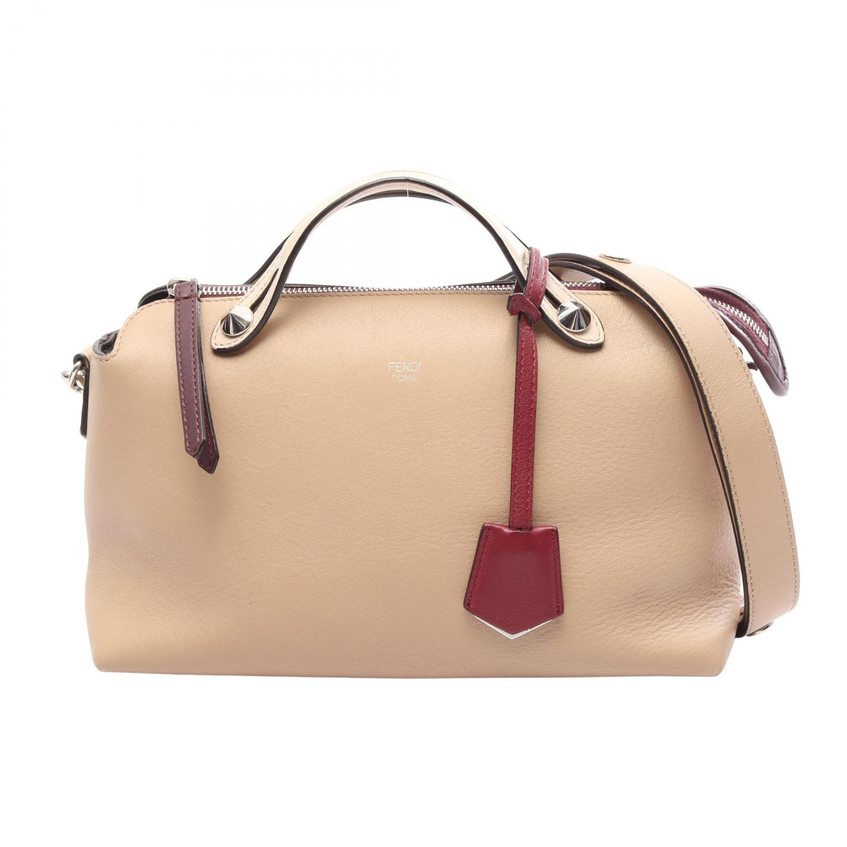 【全品ポイント11倍｜7/30 0:00-23:59】フェンディ FENDI BY THE WAY MEDIUM バイザウェイ ミディアム 2WAY ハンドバッグ バッグ レザー ベージュ系 / ボルドー系 【中古】｜RECLO（リクロ）店