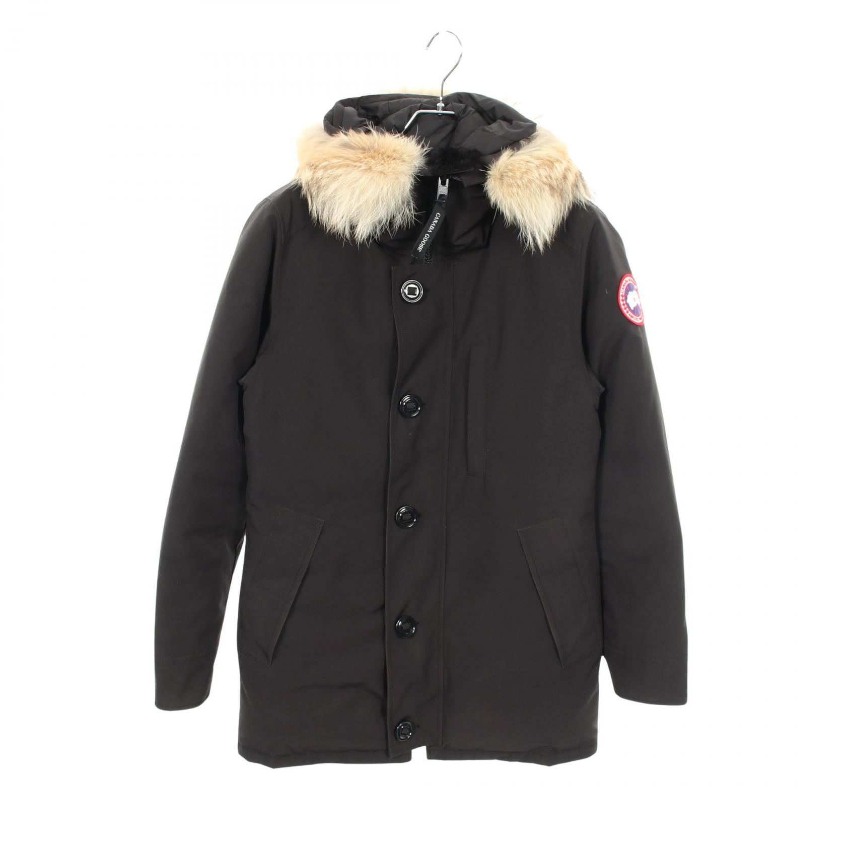 カナダグース CANADA GOOSE JASPER ジャスパー フード付き ダウンジャケット 衣料品 アウター ポリエステル ブラック系 3438JM 【中古】｜RECLO（リクロ）店