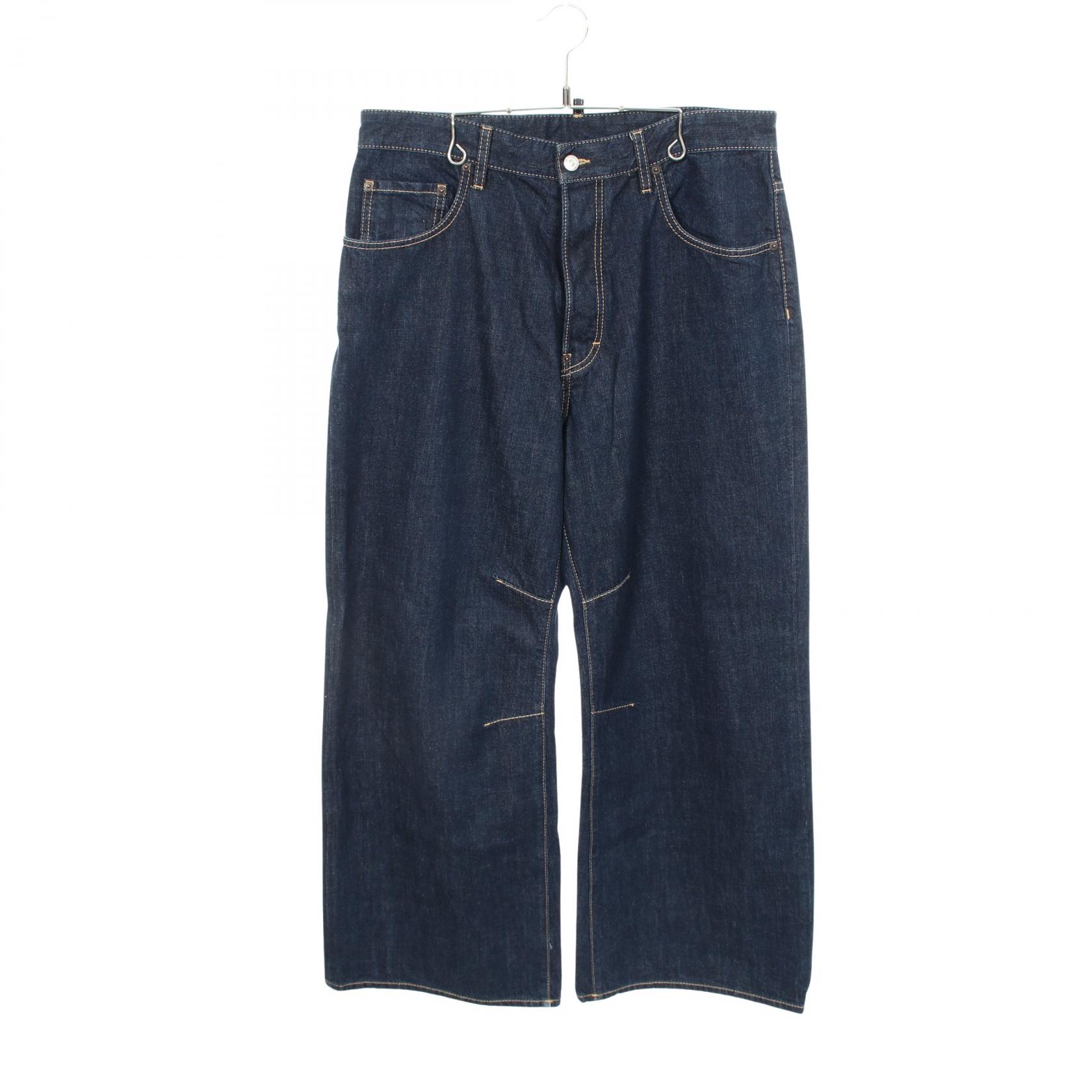 【全品ポイント11倍｜7/30 0:00-23:59】ディースクエアード DSQUARED2 ロゴ刺繍 ワイド デニムパンツ 衣料品 ボトムス コットン ネイビー系 【中古】｜RECLO（リクロ）店 23,760円