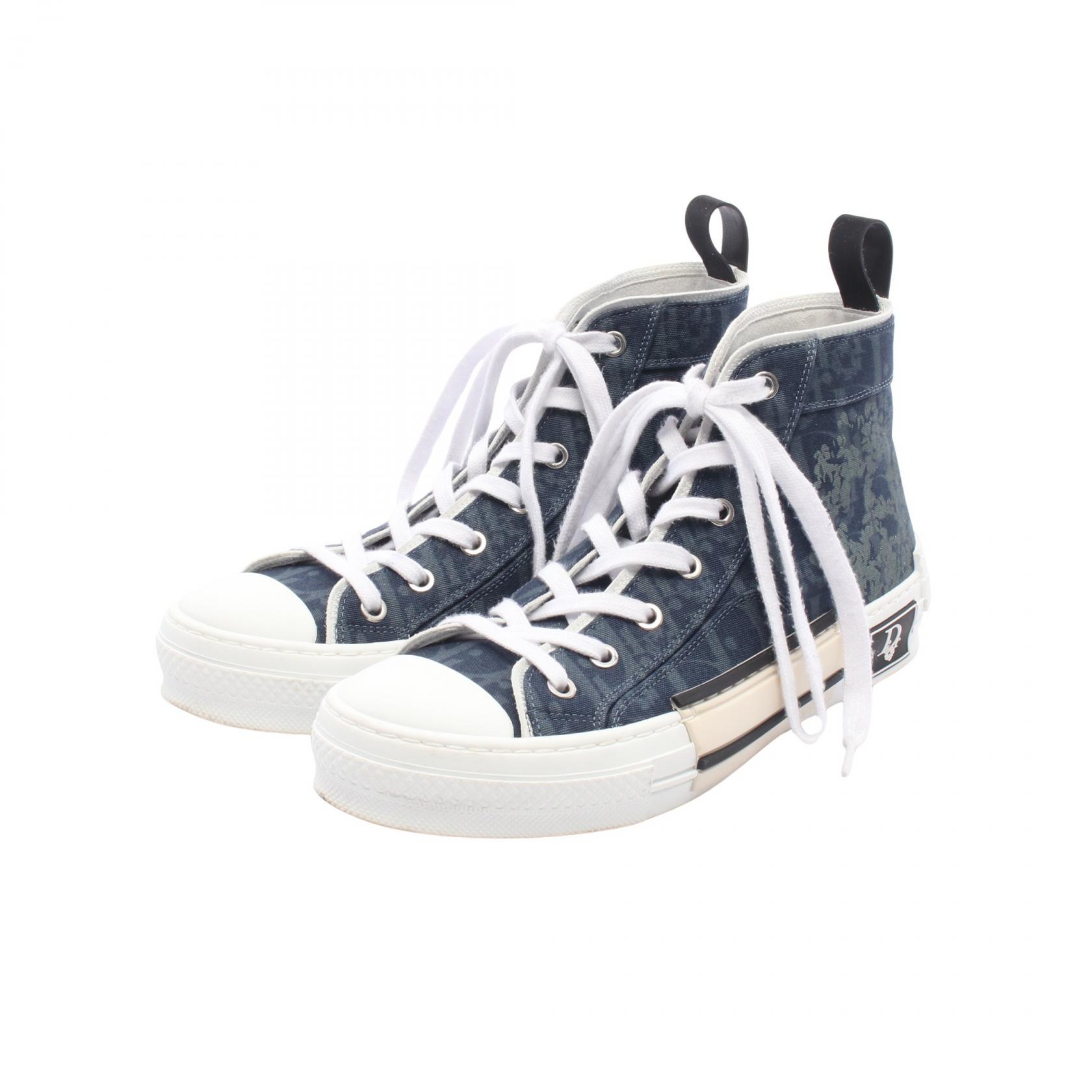 ディオール Dior DIOR &times; Denim Tears B23 スニーカー 靴 キャンバス ネイビー系 【中古】｜RECLO（リクロ）店